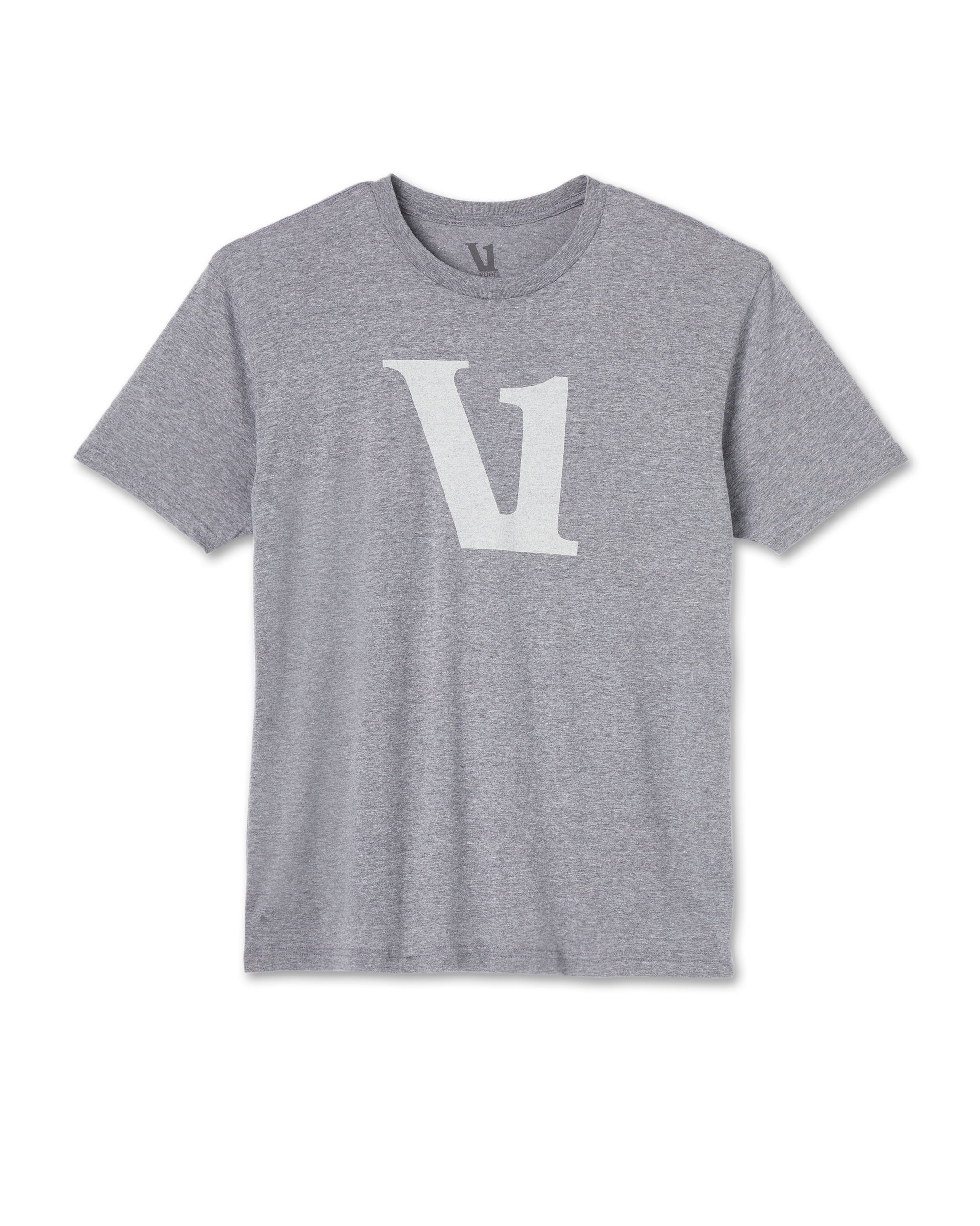 V1 Logo Tee | Premium Heather/White - Image 2
