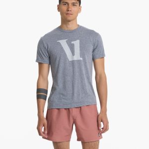 V1 Logo Tee | Heather Grey / Salt