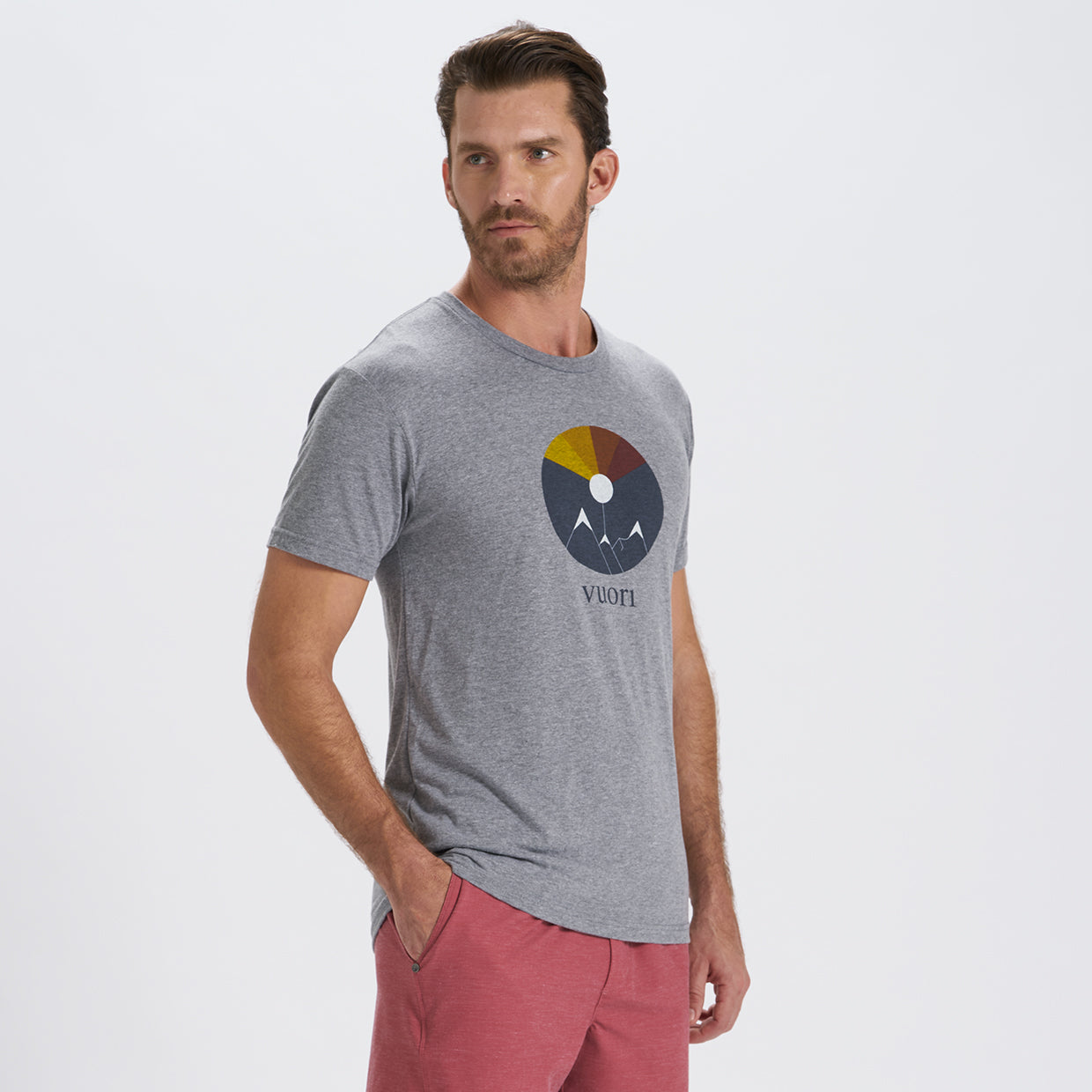 Mountain Light Tee | Heather Grey - Image 2