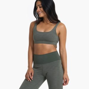 Lux Rib Daily Bra | Dusty Pine Heather