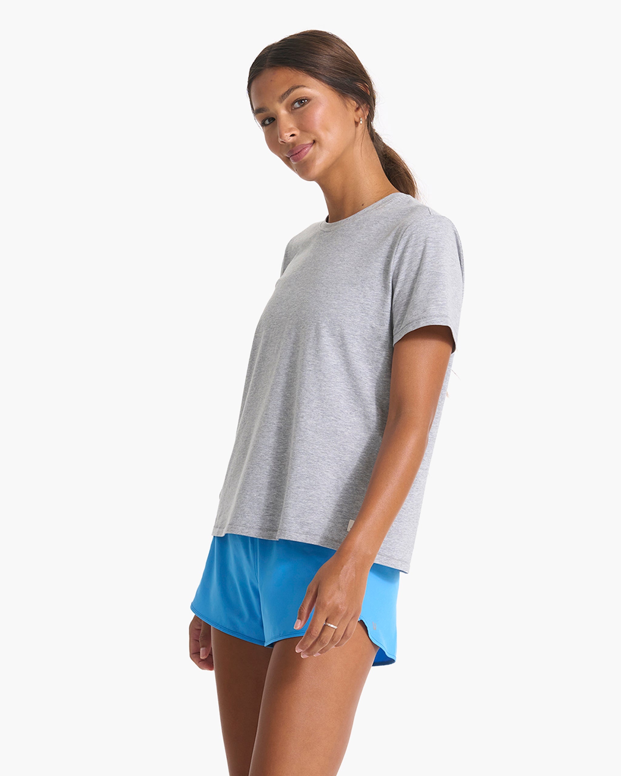 Feather Tee | Heather Grey