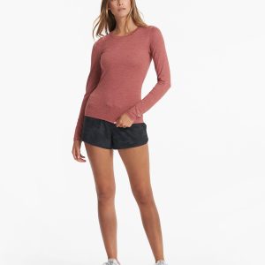 Long-Sleeve Lux Crew | Rosewood Heather
