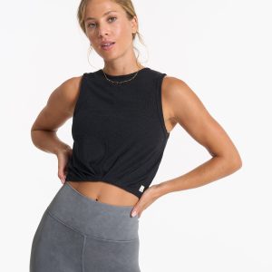 Cove High Neck Tank | Black Heather