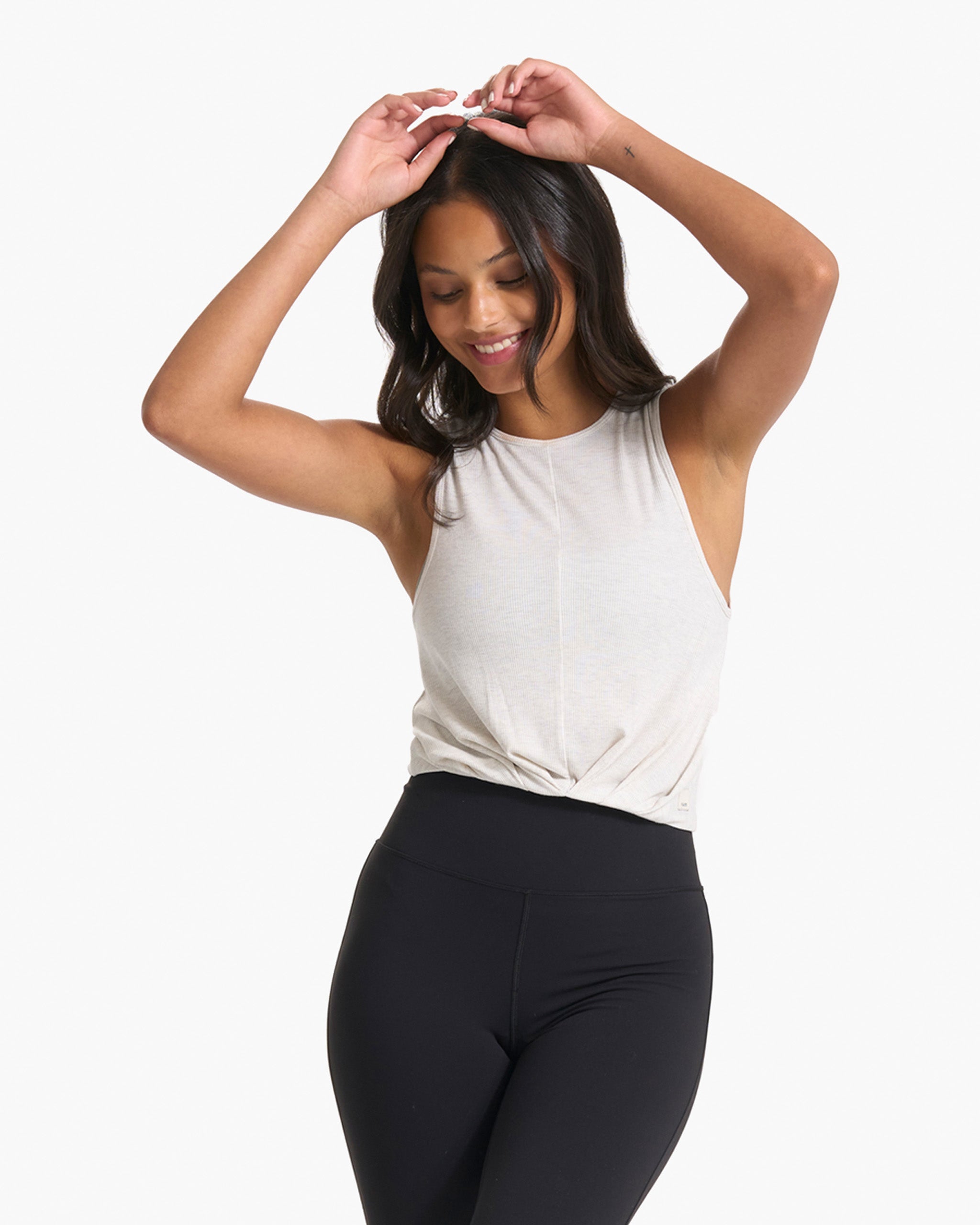 Cove High Neck Tank | White Heather - Image 2