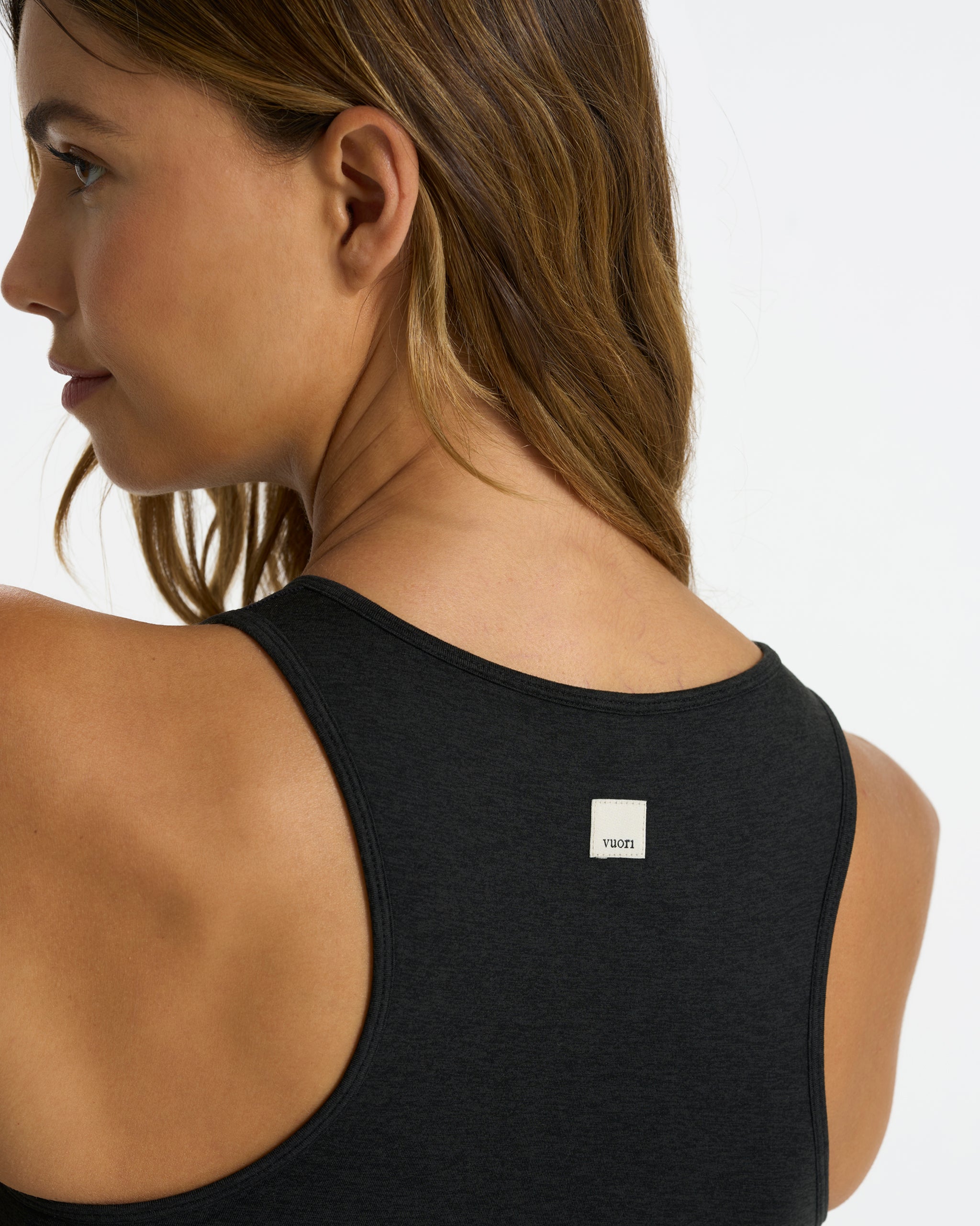 Granite Heathered Zip Tank | Black Heather - Image 5