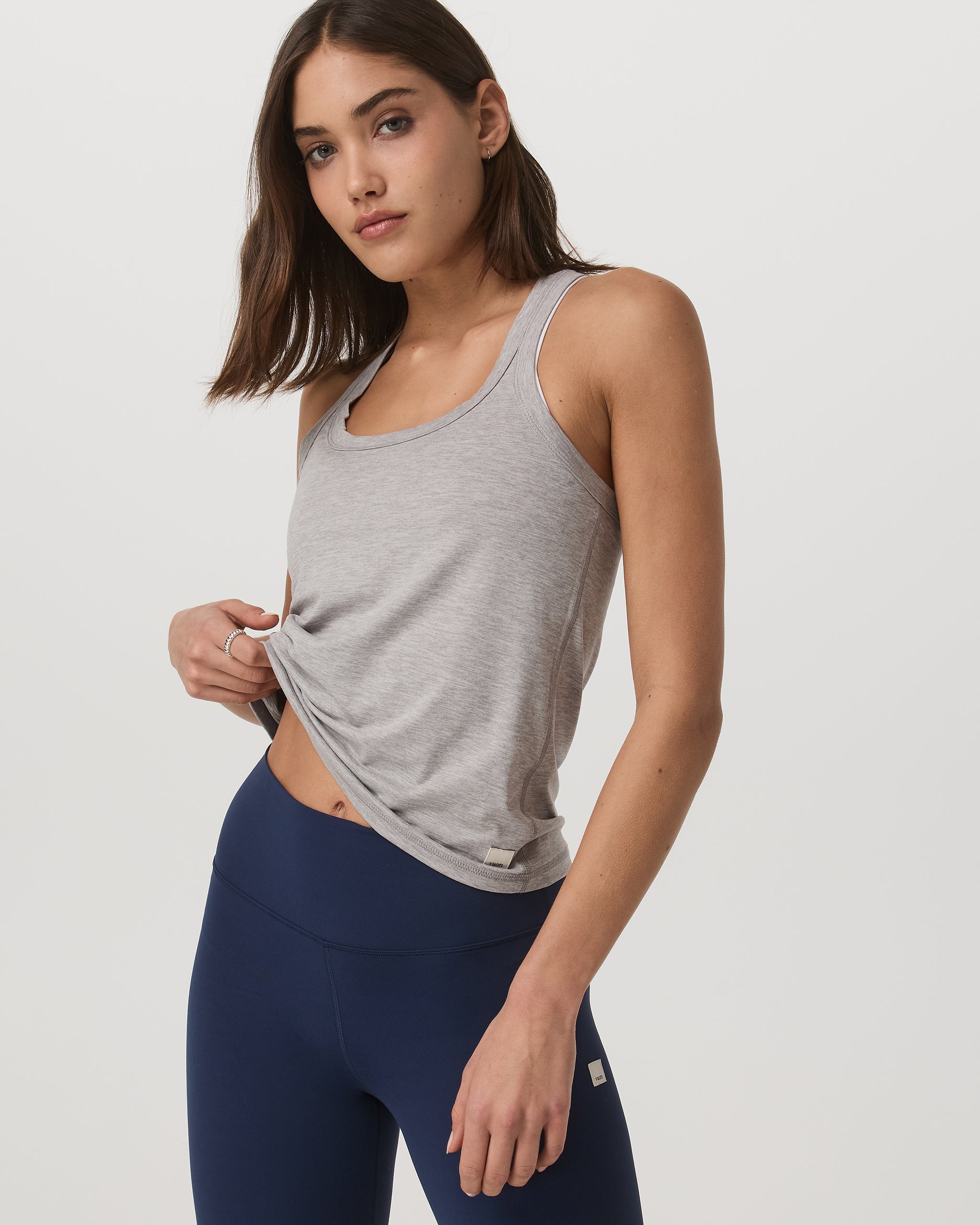 Lux Racerback Tank | Light Heather Grey - Image 4