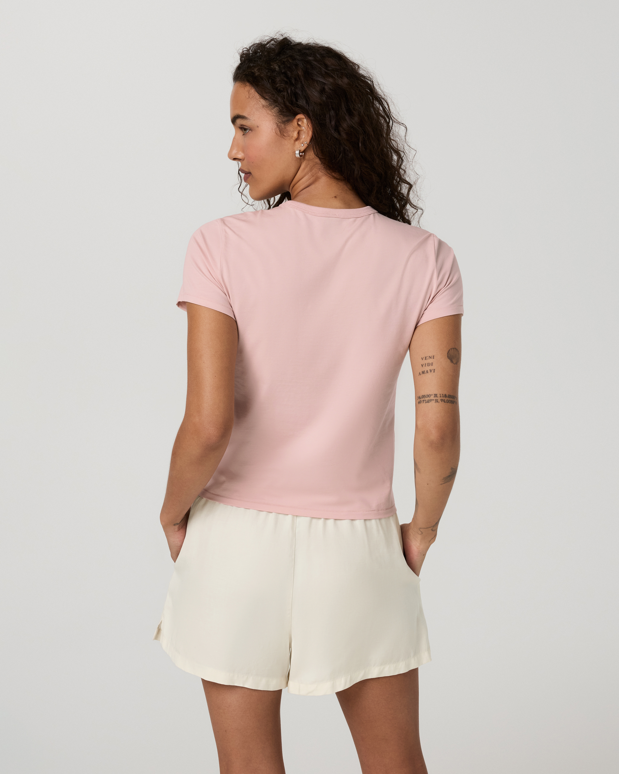 Short Sleeve Feather Classic Tee | Vintage Rose - Image 3