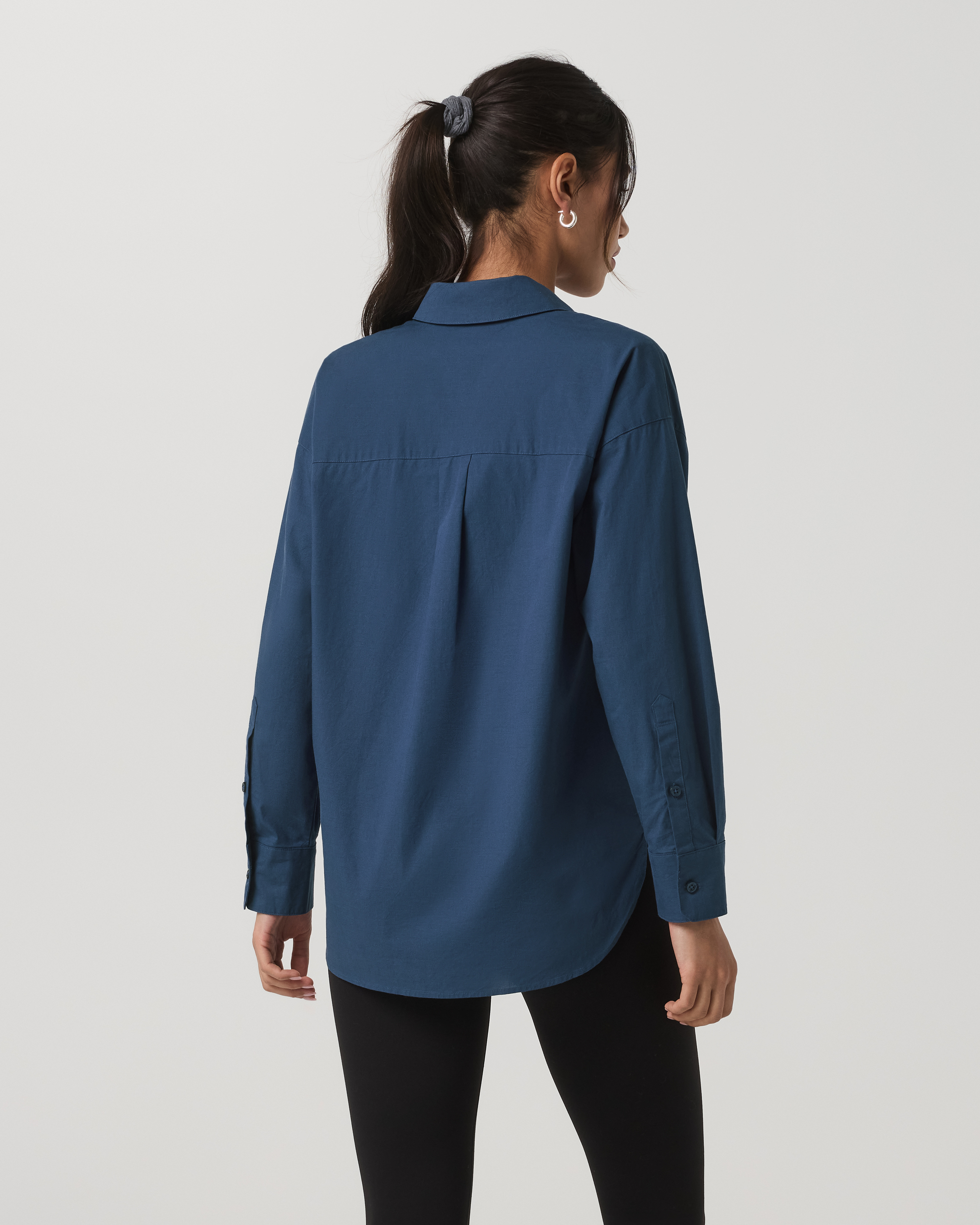 Long Sleeve Kensington Relaxed Button Down | Blue Coast Heather - Image 3