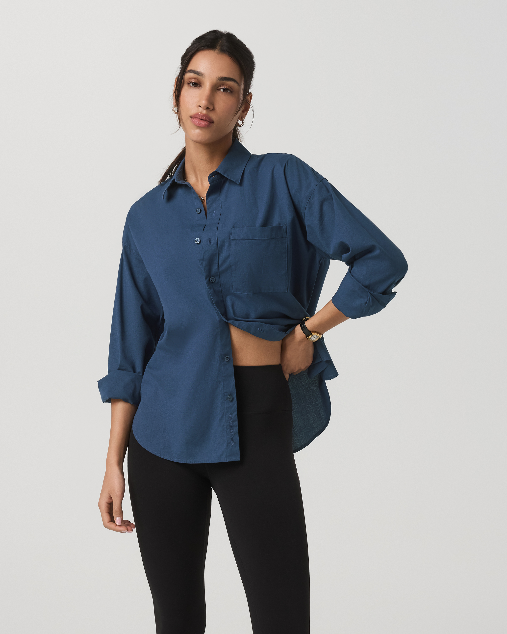 Long Sleeve Kensington Relaxed Button Down | Blue Coast Heather - Image 2