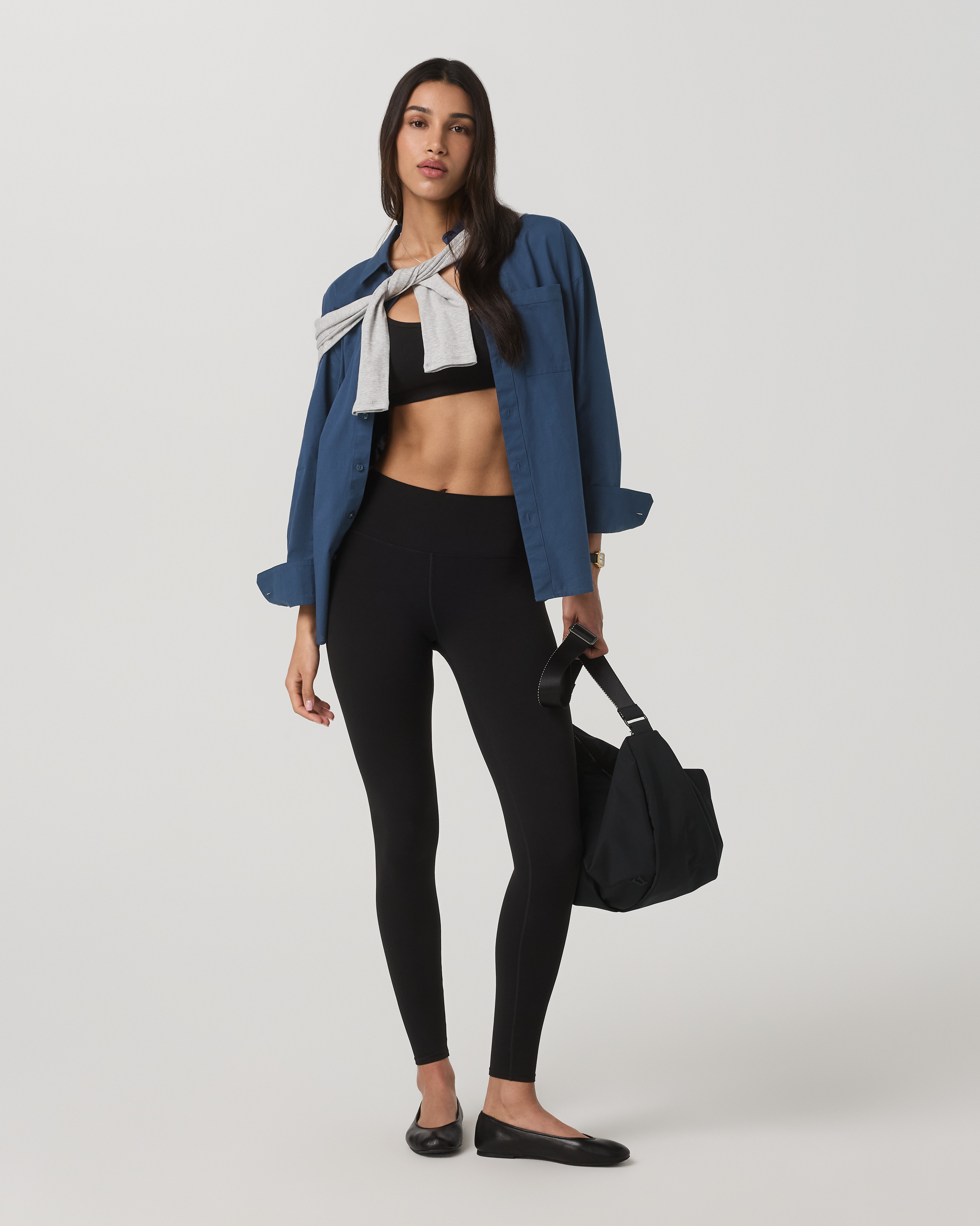 Long Sleeve Kensington Relaxed Button Down | Blue Coast Heather - Image 6