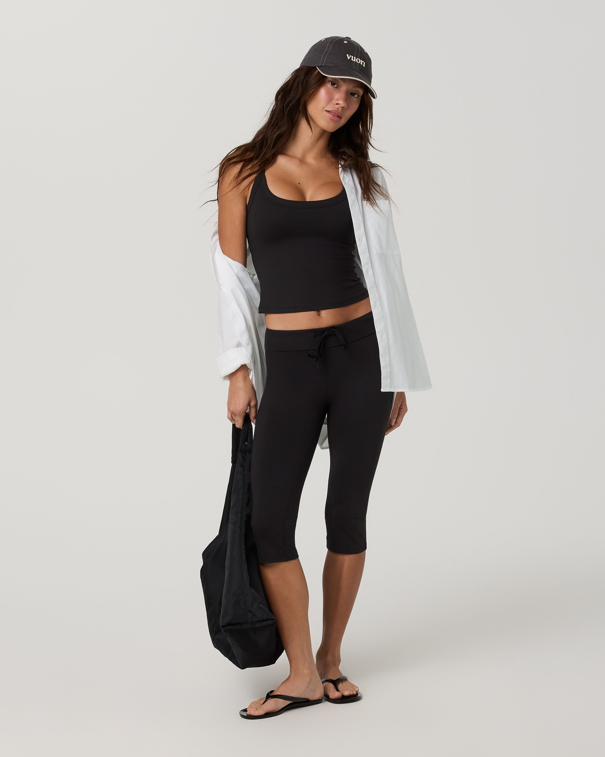 Halo Cross Back Tank | Solid Black - Image 3