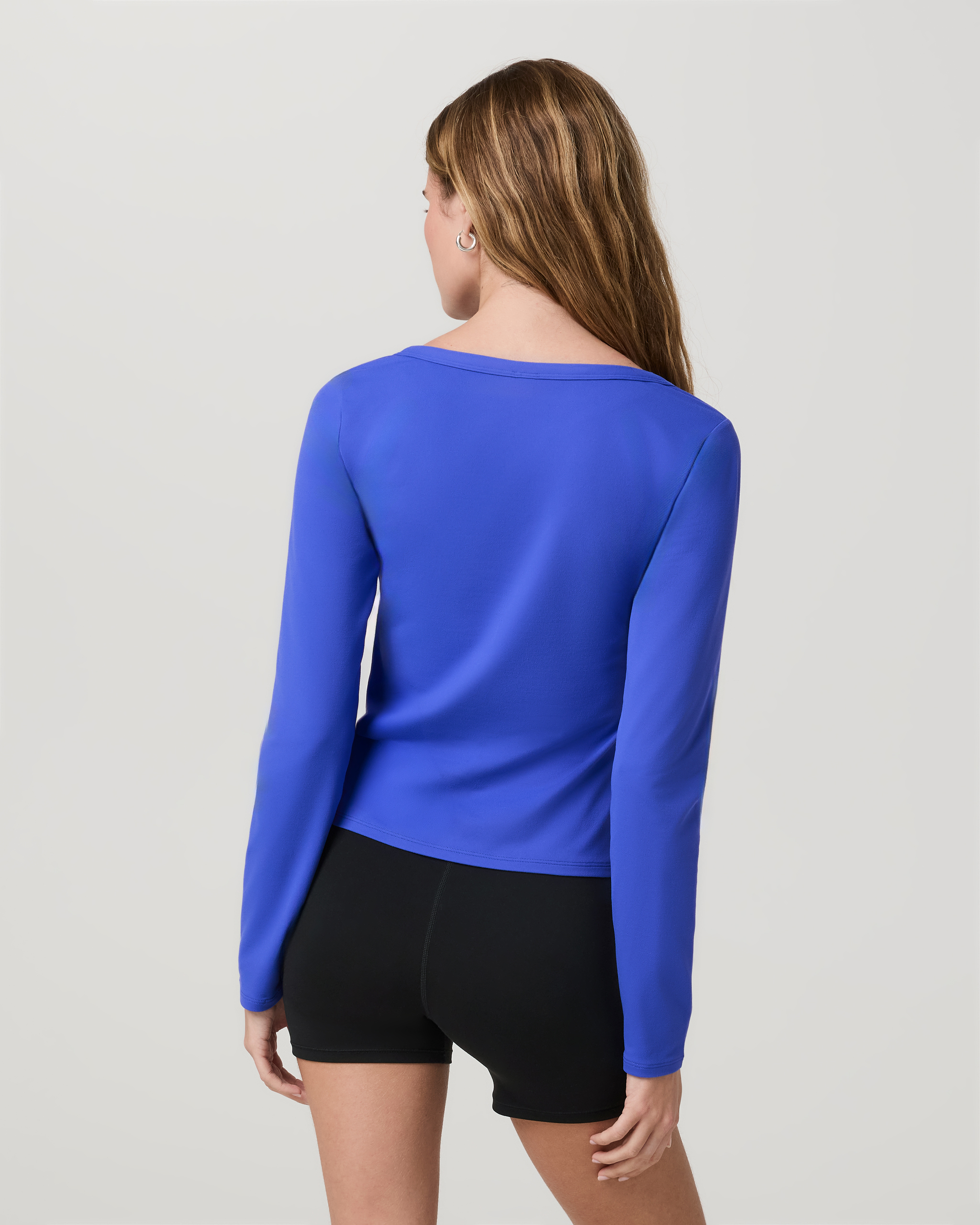 Long Sleeve Halo V-Neck Cardigan | Electric Blue - Image 3