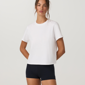 Short Sleeve Heavyweight Cotton Relaxed Tee | White