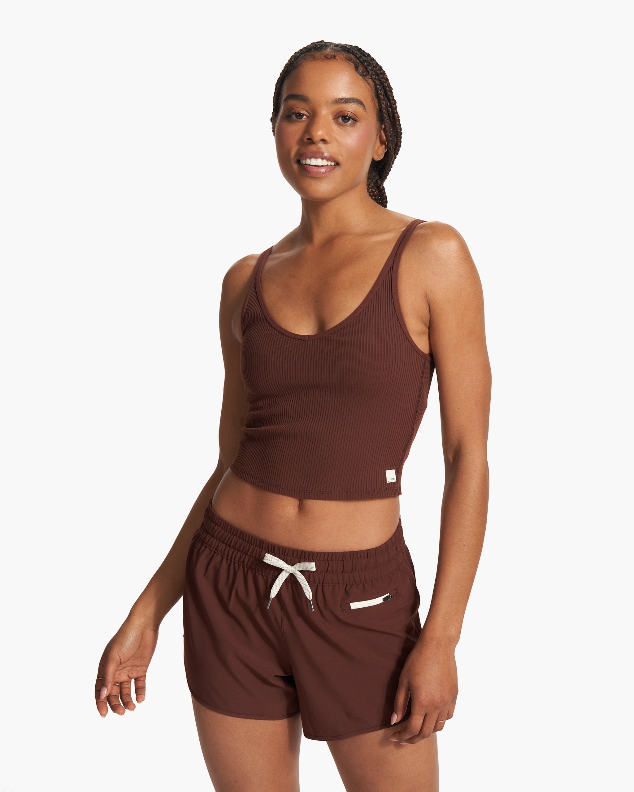 Rib Crop Tank | Mulberry