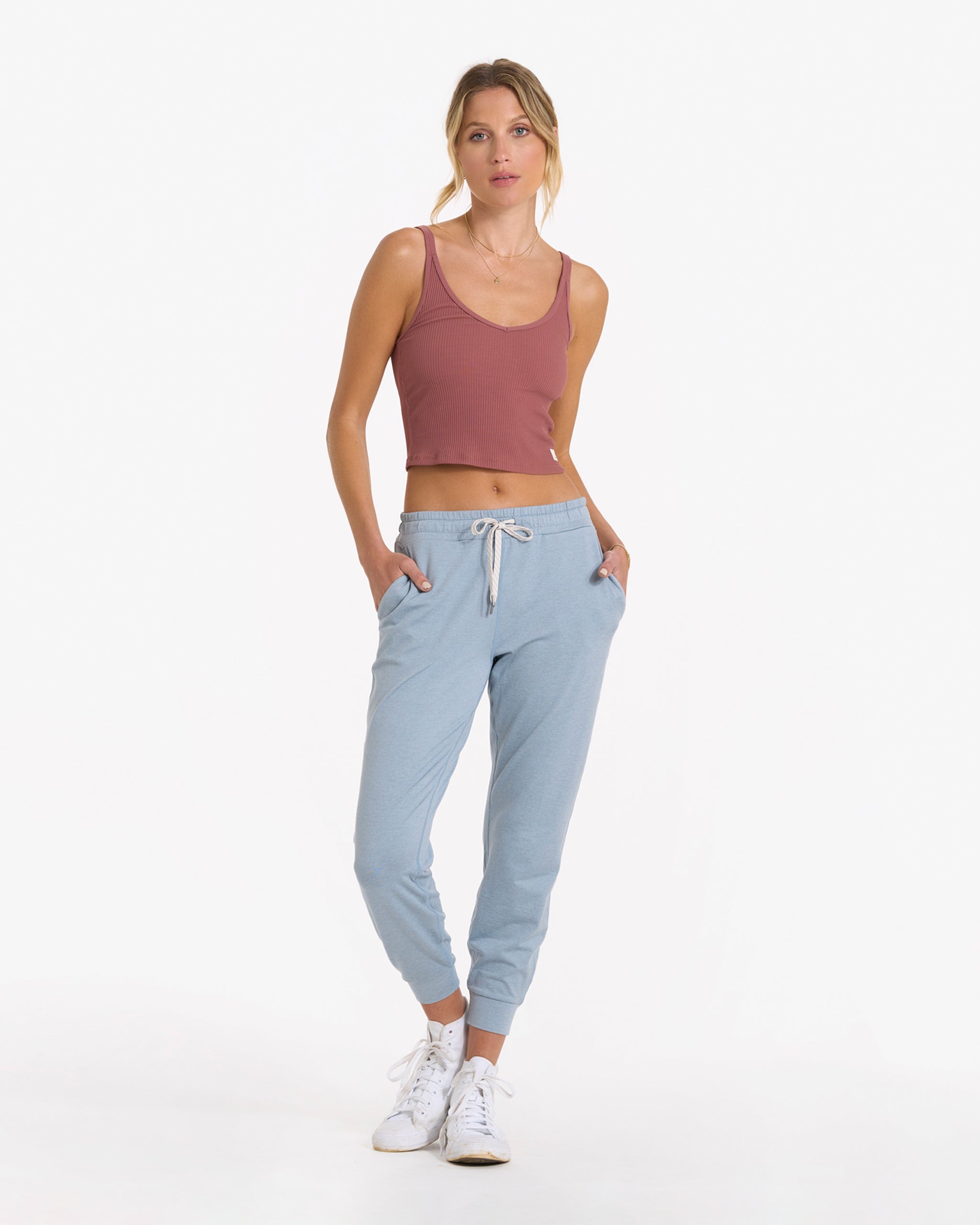 Rib Crop Tank | Rosewood - Image 2