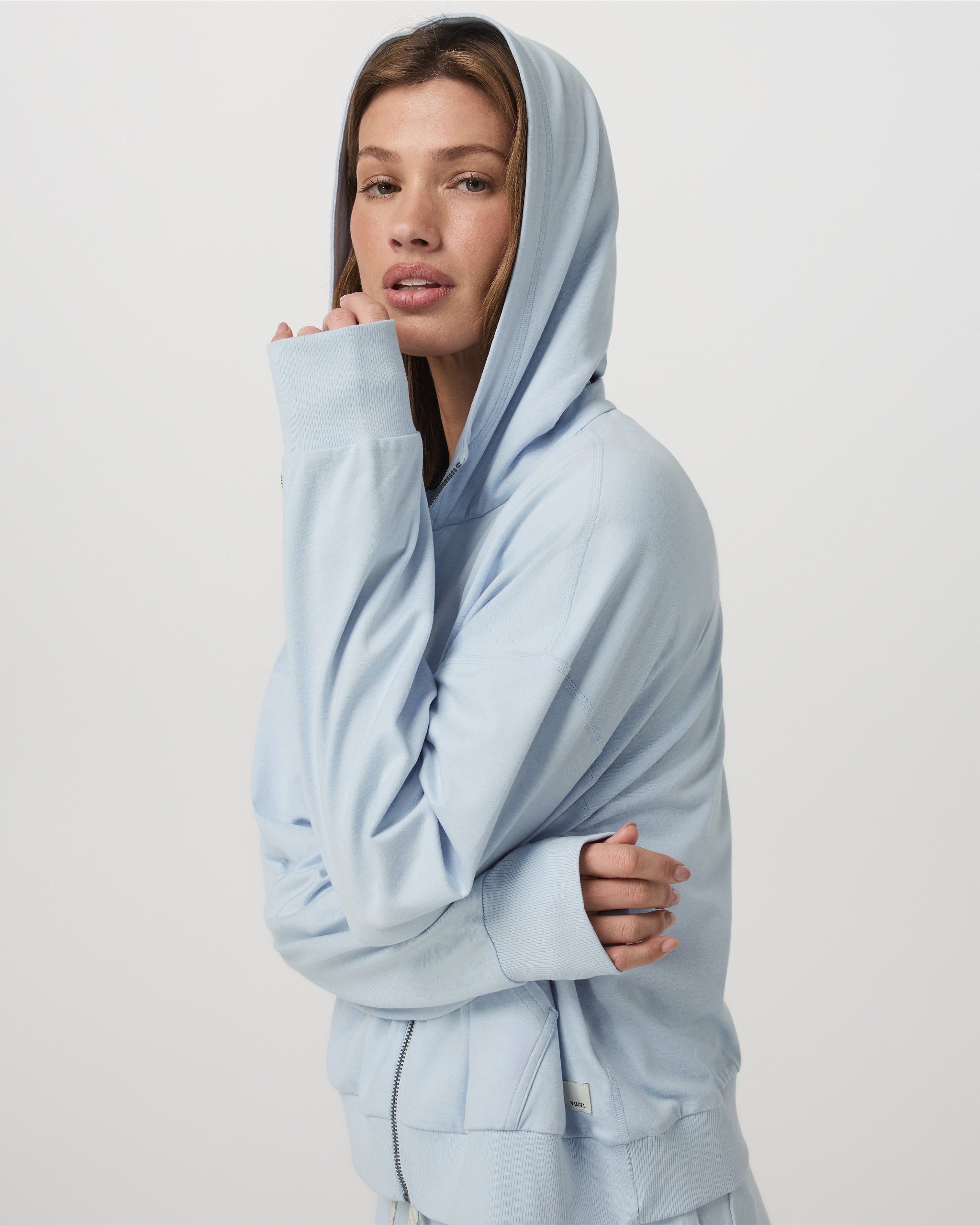 Halo Modern Full Zip Hoodie | Soft Sky Heather - Image 4