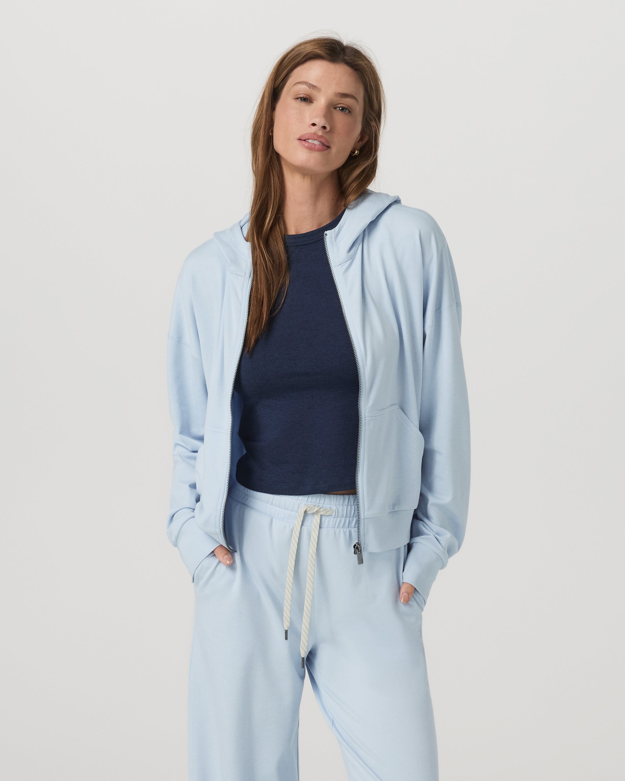 Halo Modern Full Zip Hoodie | Soft Sky Heather - Image 5