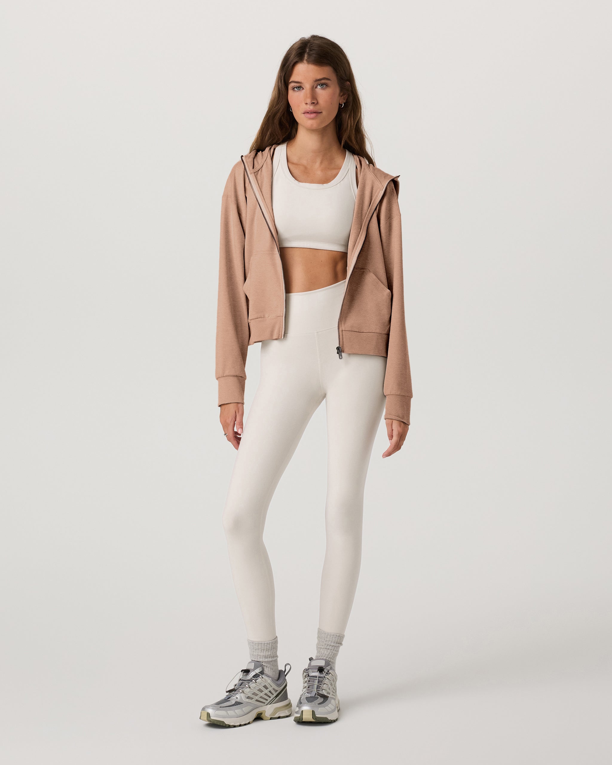 Halo Modern Full Zip Hoodie | Nutmeg Heather - Image 2