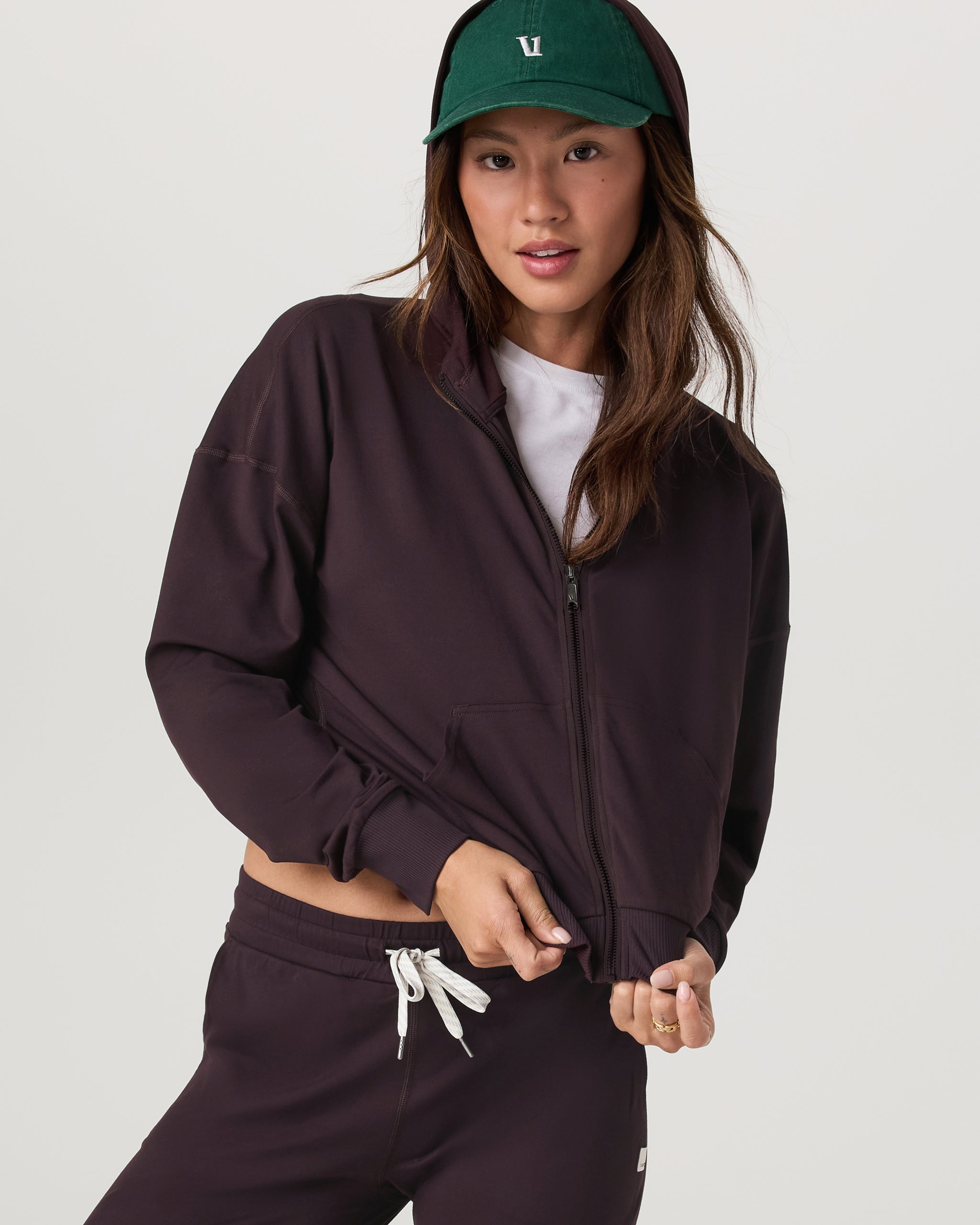 Halo Modern Full Zip Hoodie | Raisin - Image 5