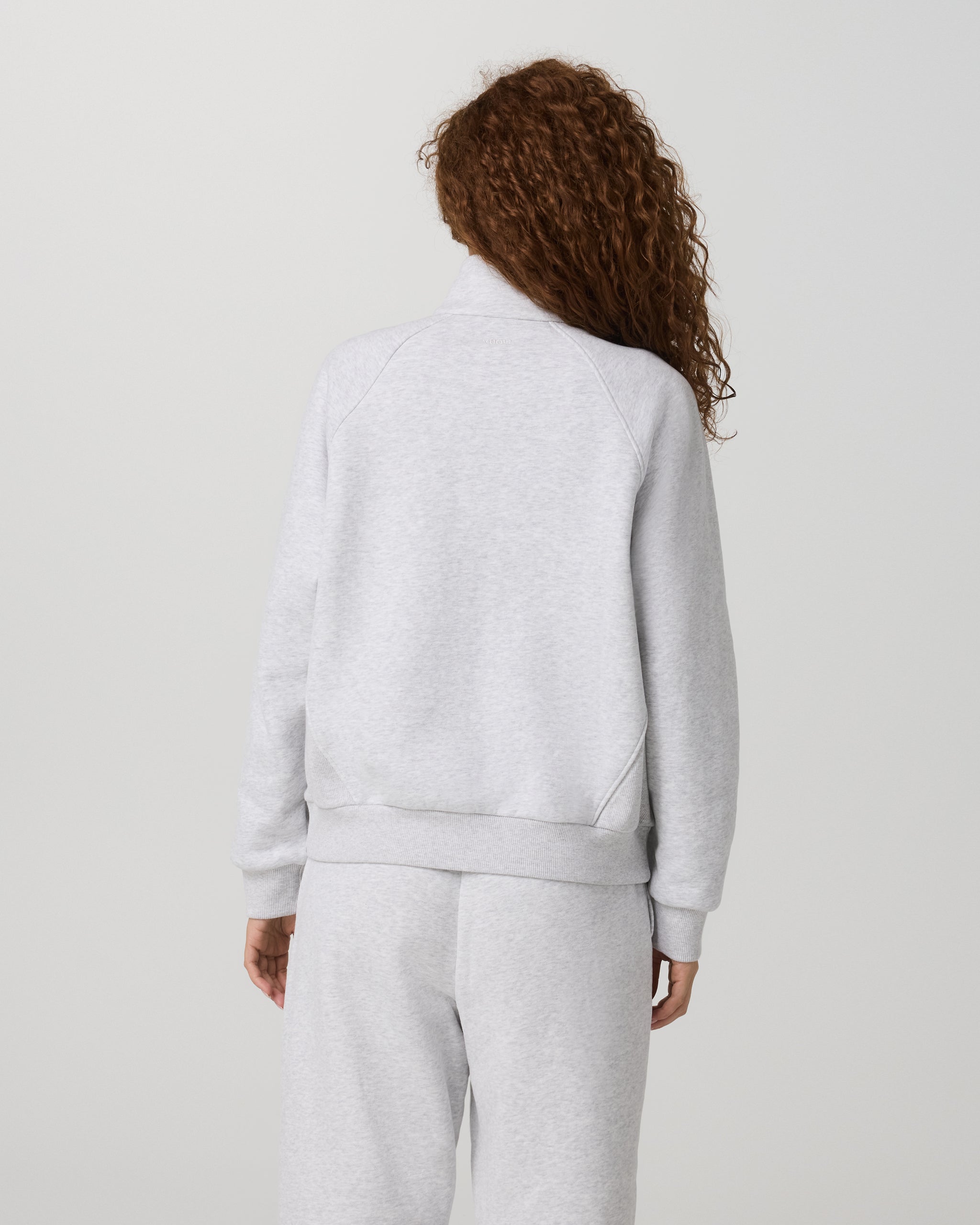 Restore Double Zip Sweatshirt | Pale Grey Heather - Image 3