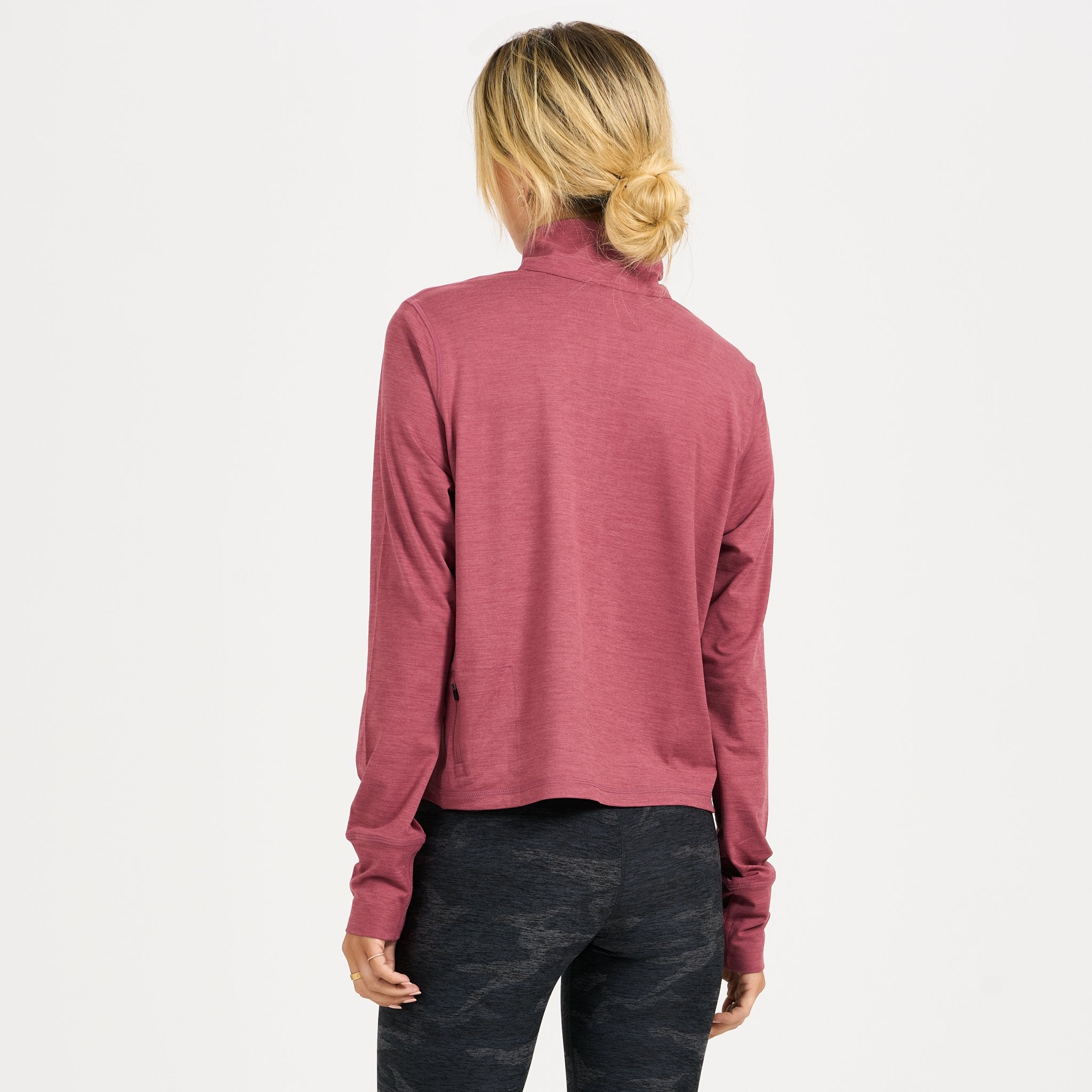 Crescent Half Zip | Desert Rose Heather - Image 2