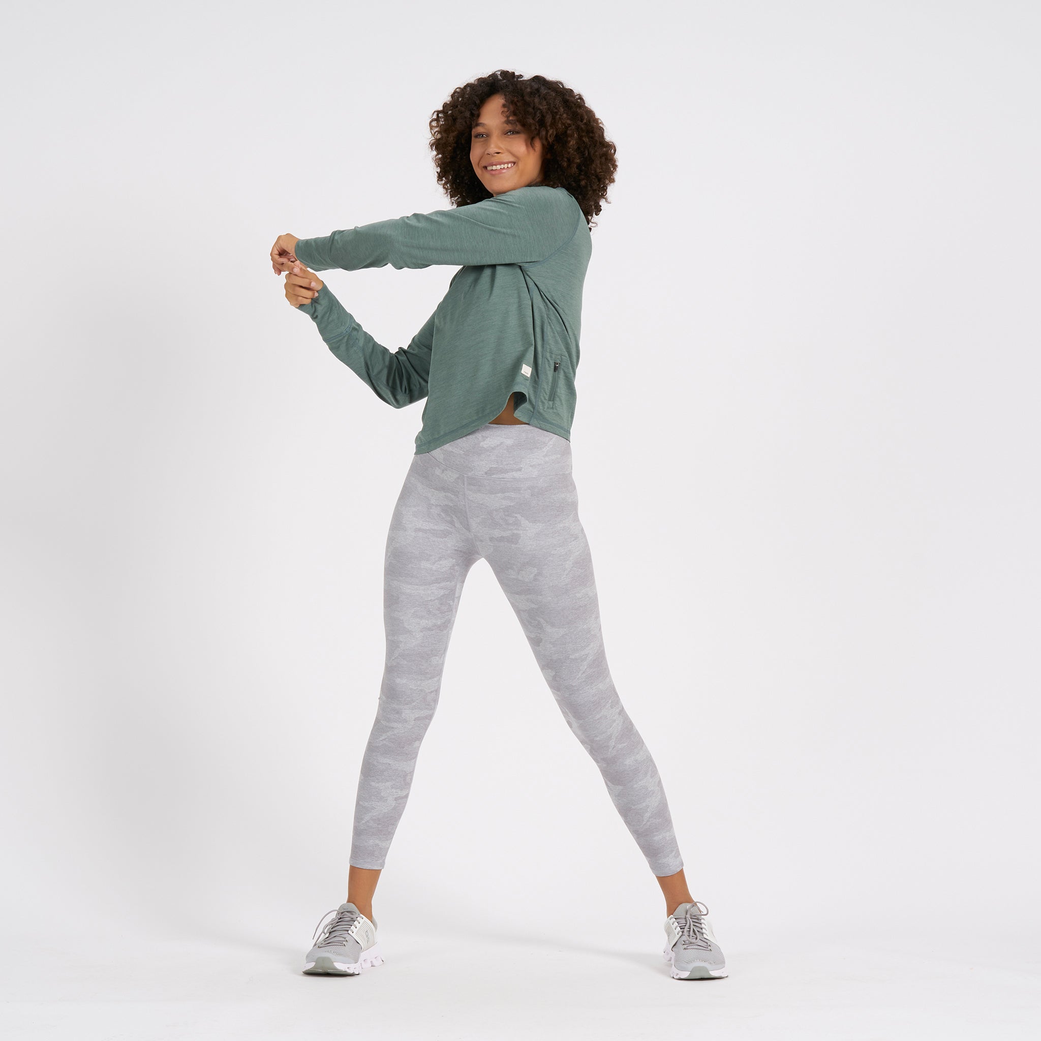 Crescent Half Zip | Kelp Heather - Image 4