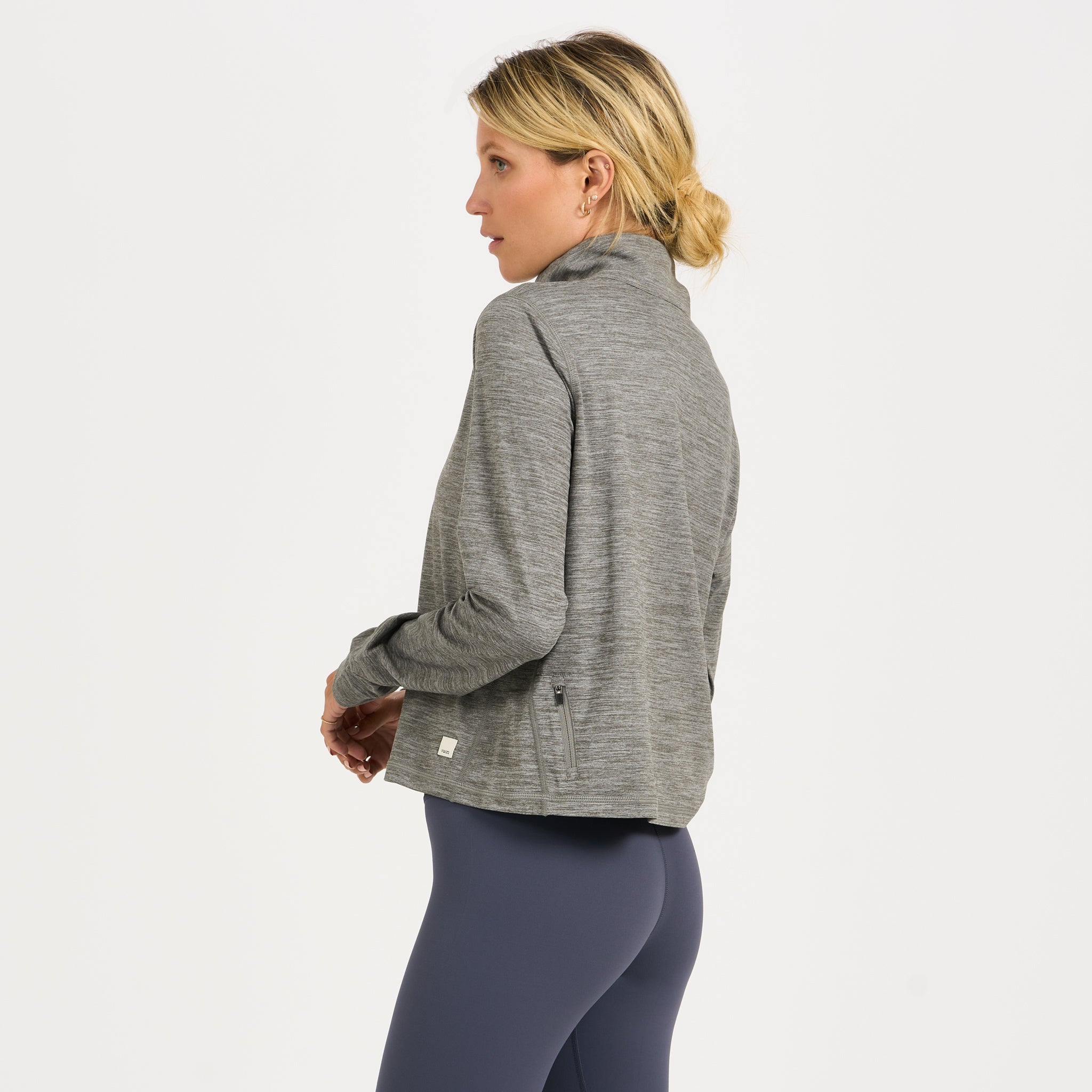 Crescent Half Zip | Heather Grey - Image 2