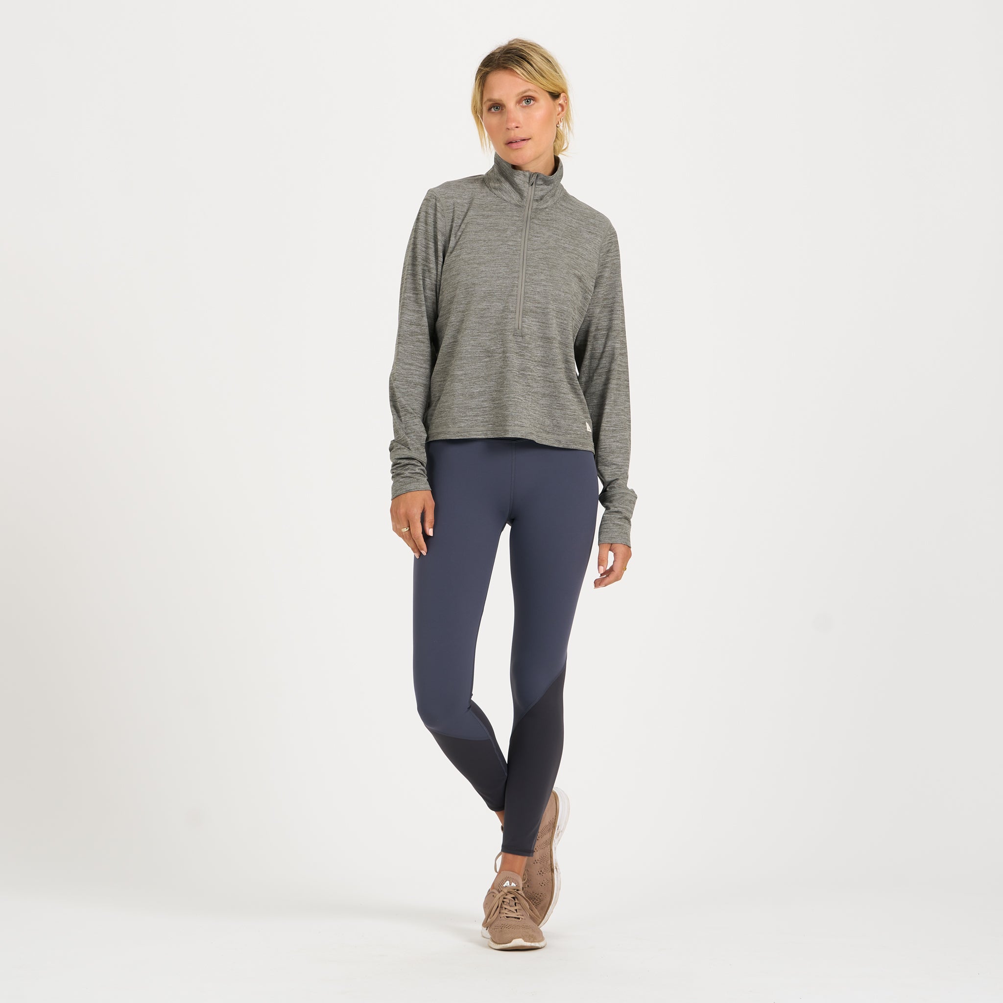 Crescent Half Zip | Heather Grey - Image 3