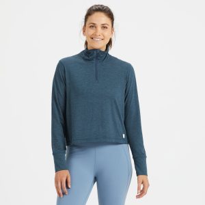 Crescent Half Zip | Indigo Heather