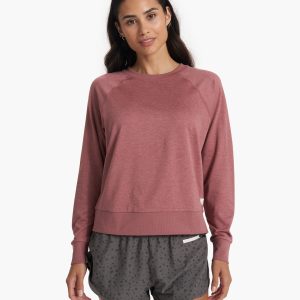 Long Sleeve Halo Crew | Marsala Heather