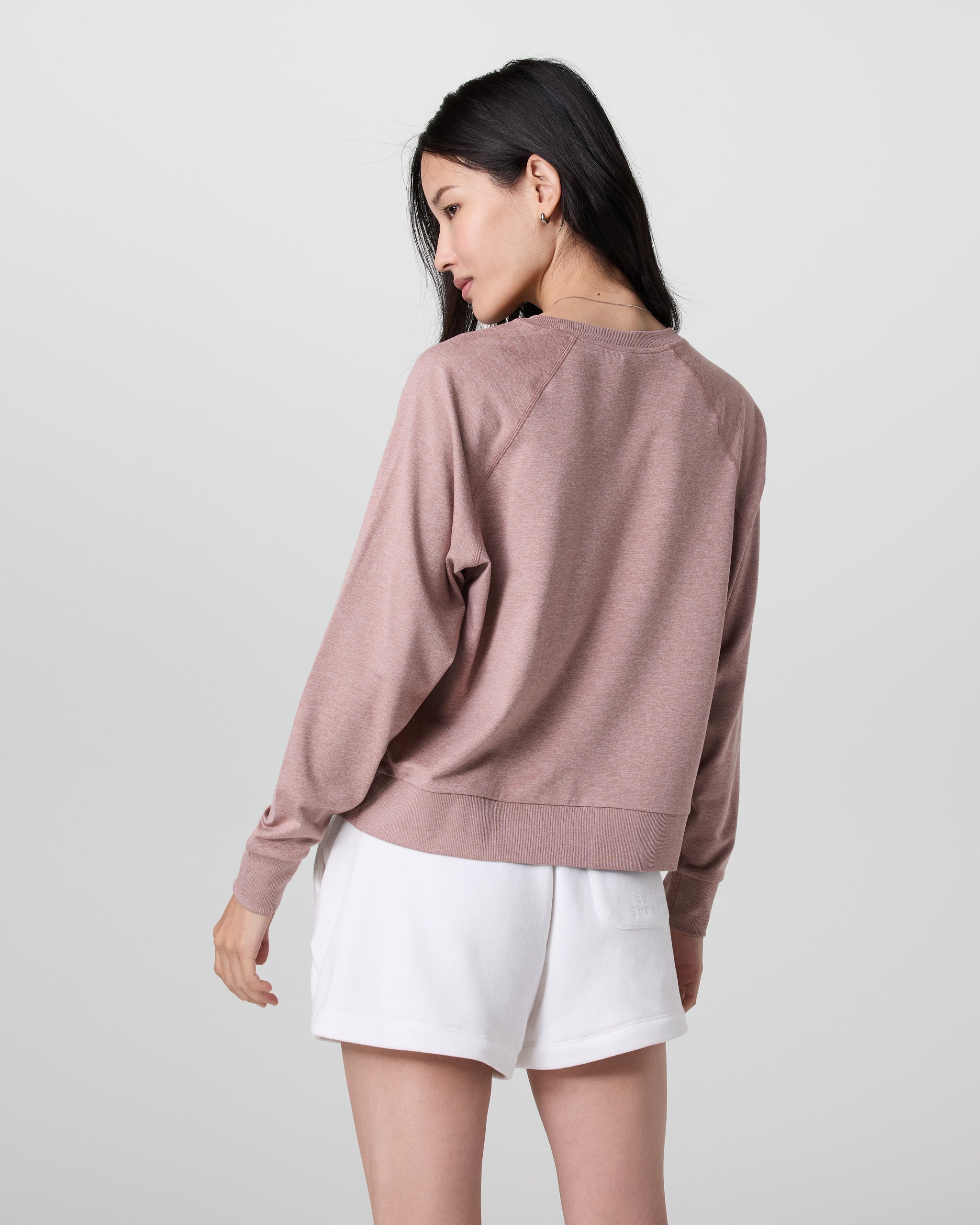 Long Sleeve Halo Crew | Zion Rose Heather - Image 3