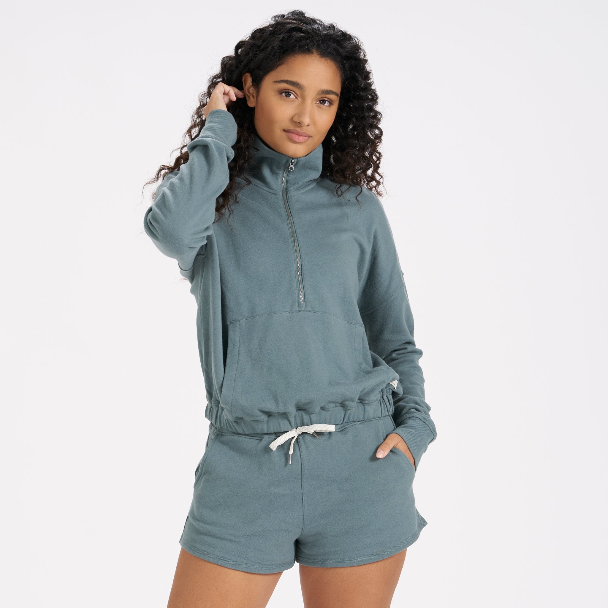 Sunnyside Half Zip | Steel Blue