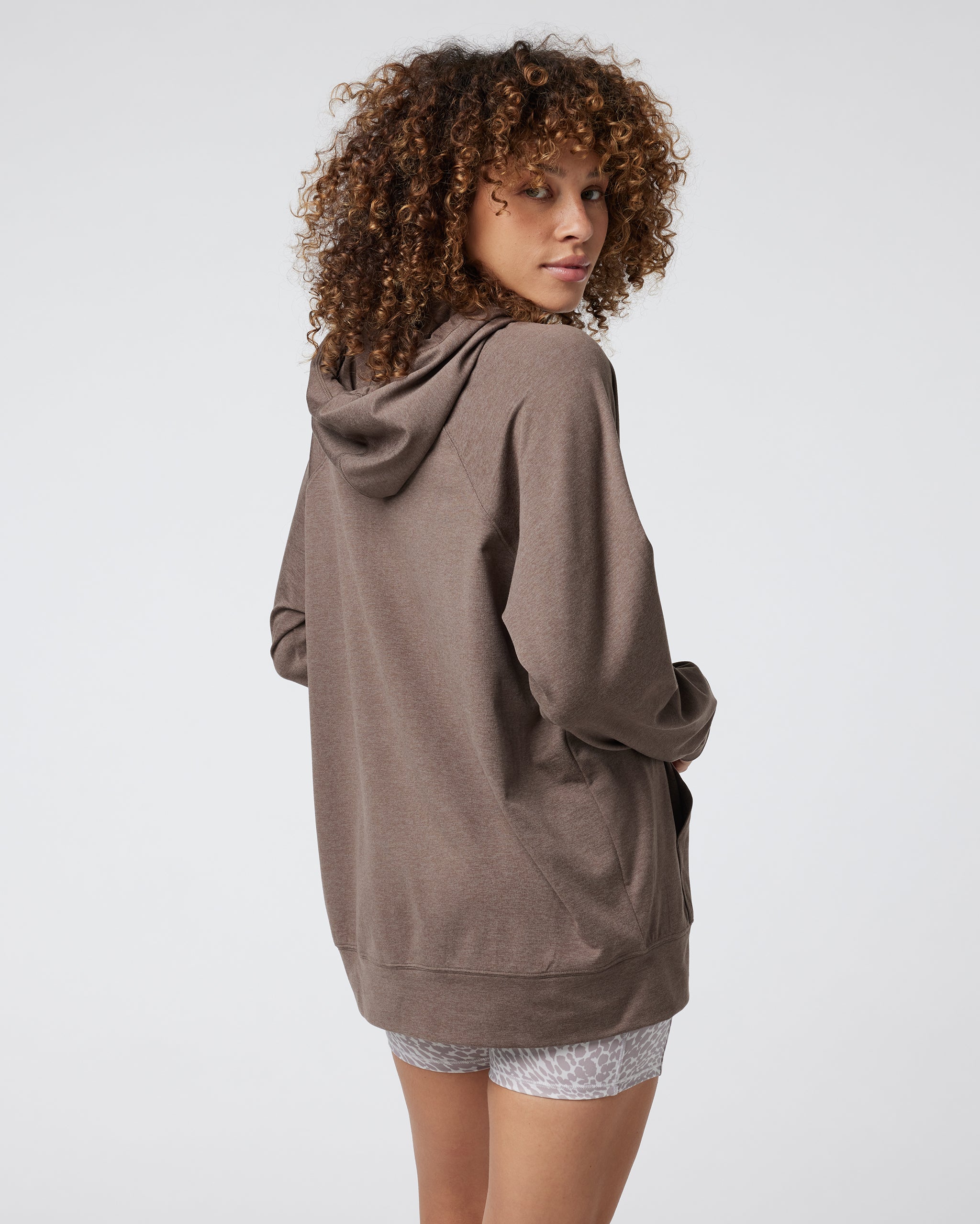 Halo Oversized Hoodie | Fossil Heather - Image 3