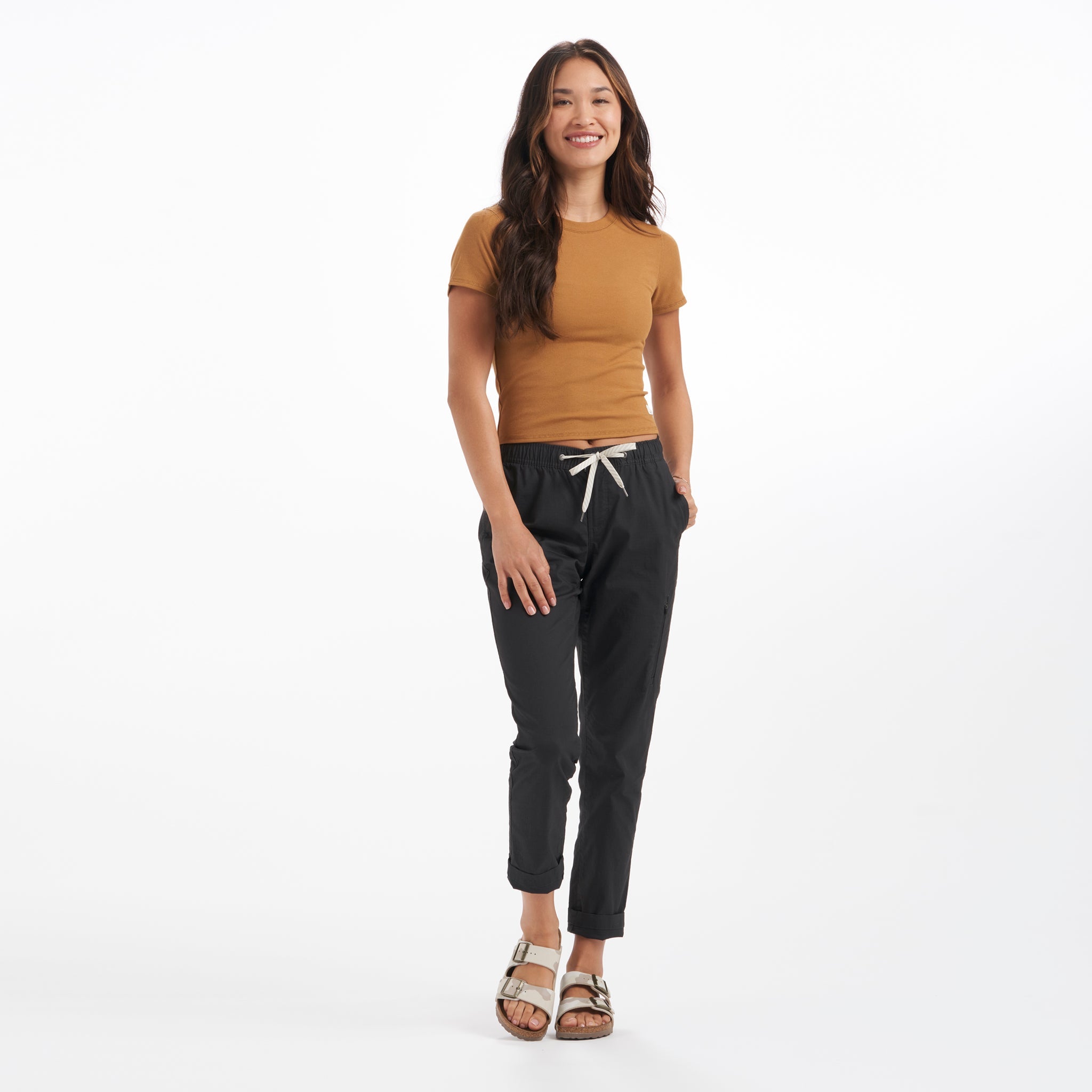Pose Fitted Tee | Dark Golden Heather - Image 4