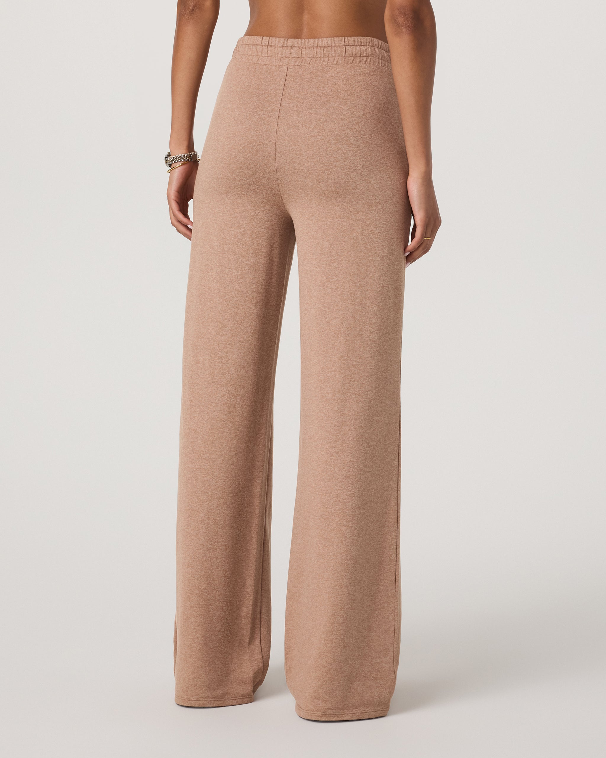 Halo Essential Wideleg Pant | Nutmeg Heather - Image 3