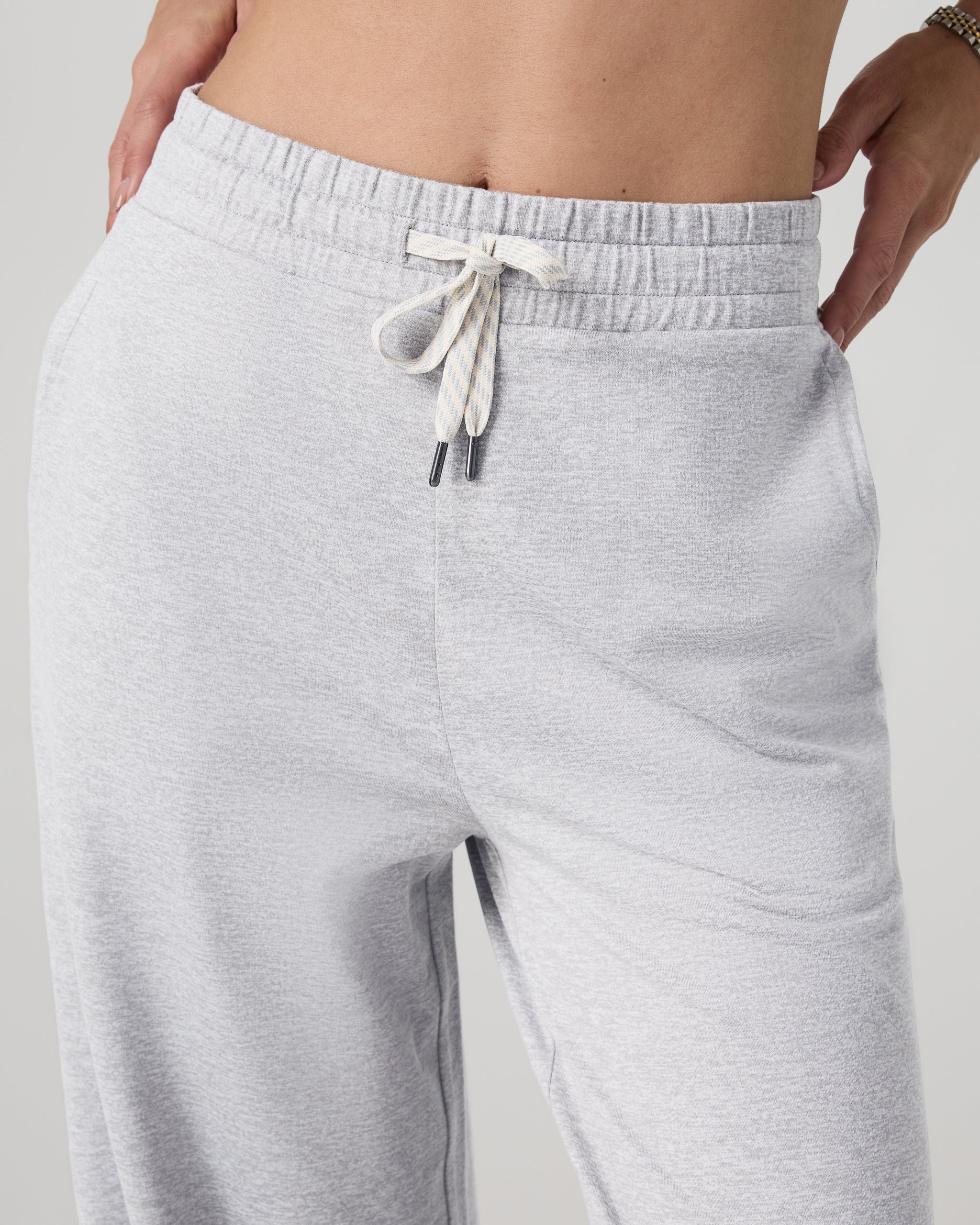 Halo Essential Wideleg Pant | Pale Grey Heather - Image 4