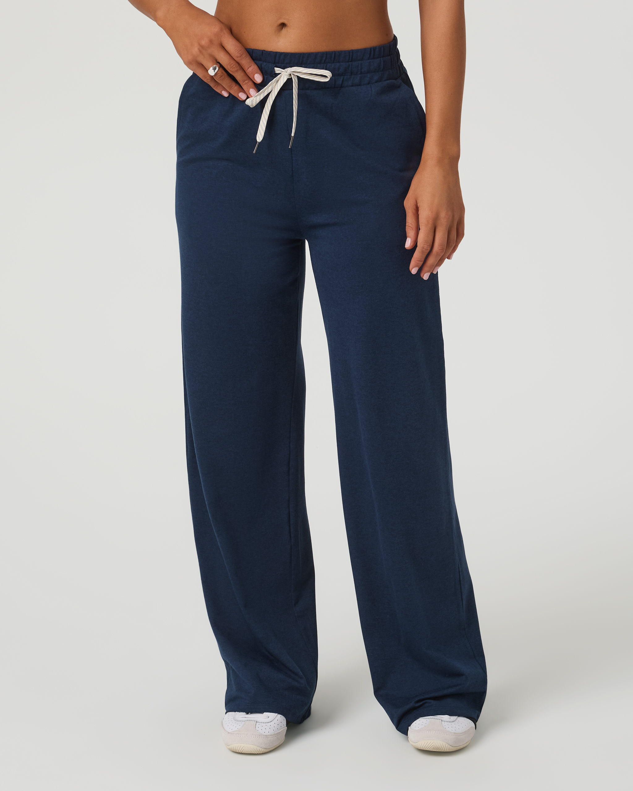 Halo Essential Wideleg Pant - Short | Blue Coast Heather - Image 6