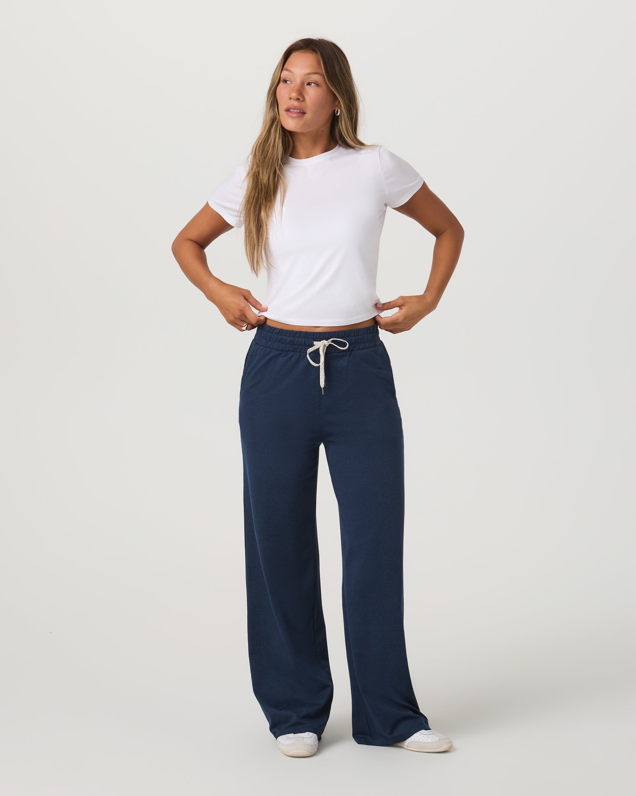 Halo Essential Wideleg Pant | Blue Coast Heather - Image 5
