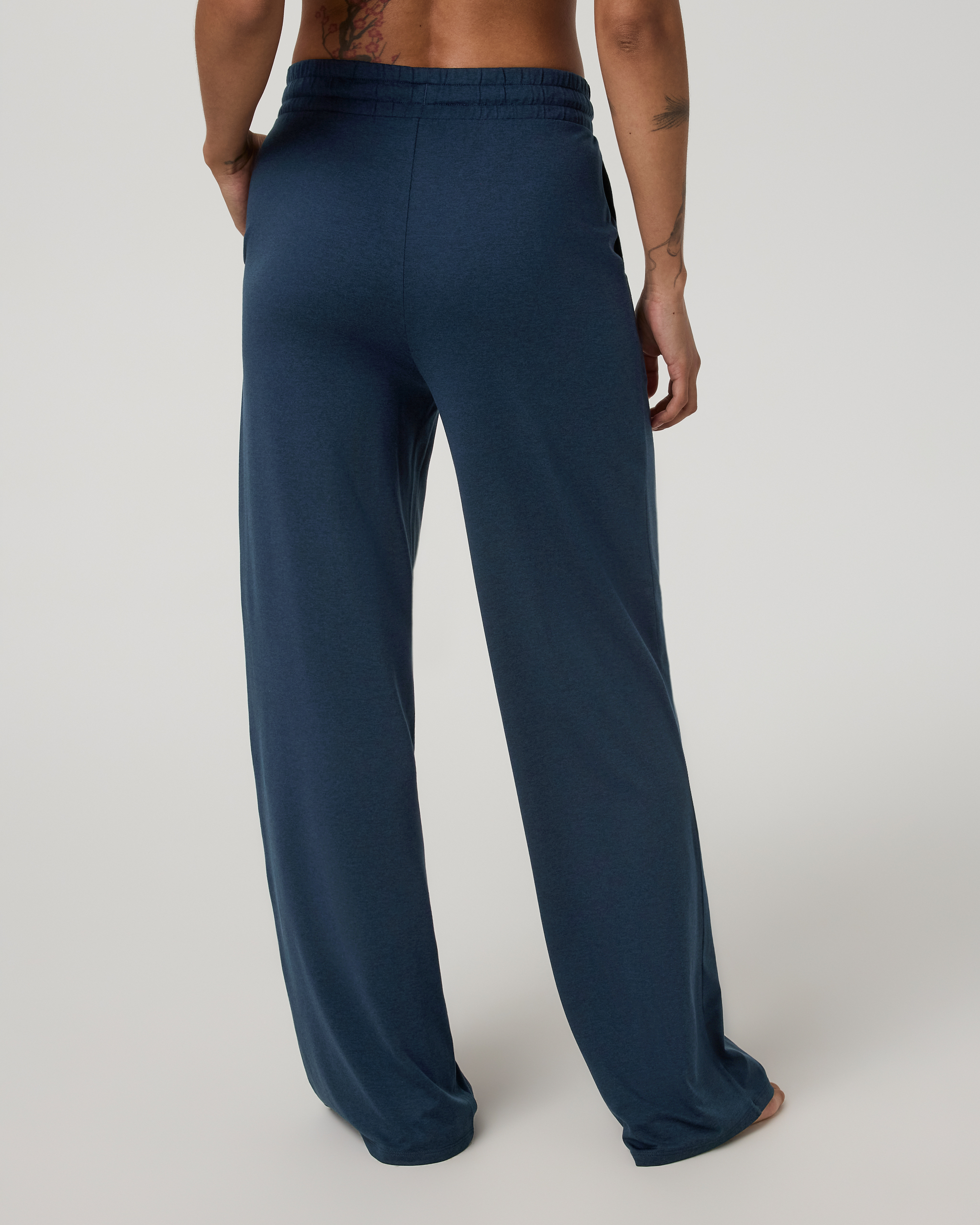 Halo Essential Wideleg Pant - Short | Blue Coast Heather - Image 3