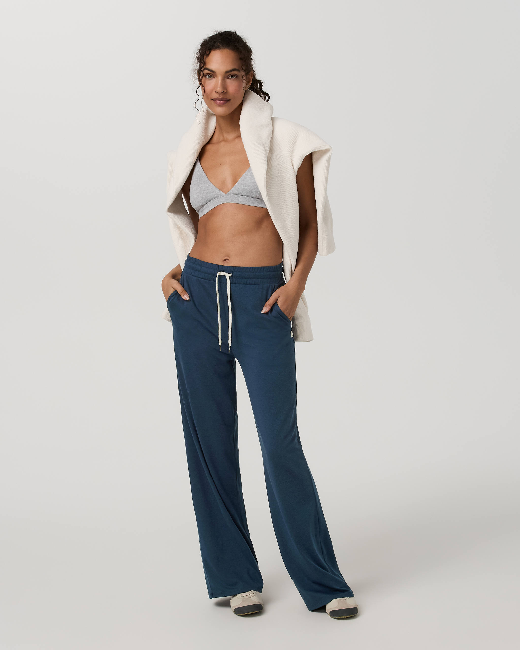 Halo Essential Wideleg Pant | Blue Coast Heather - Image 4