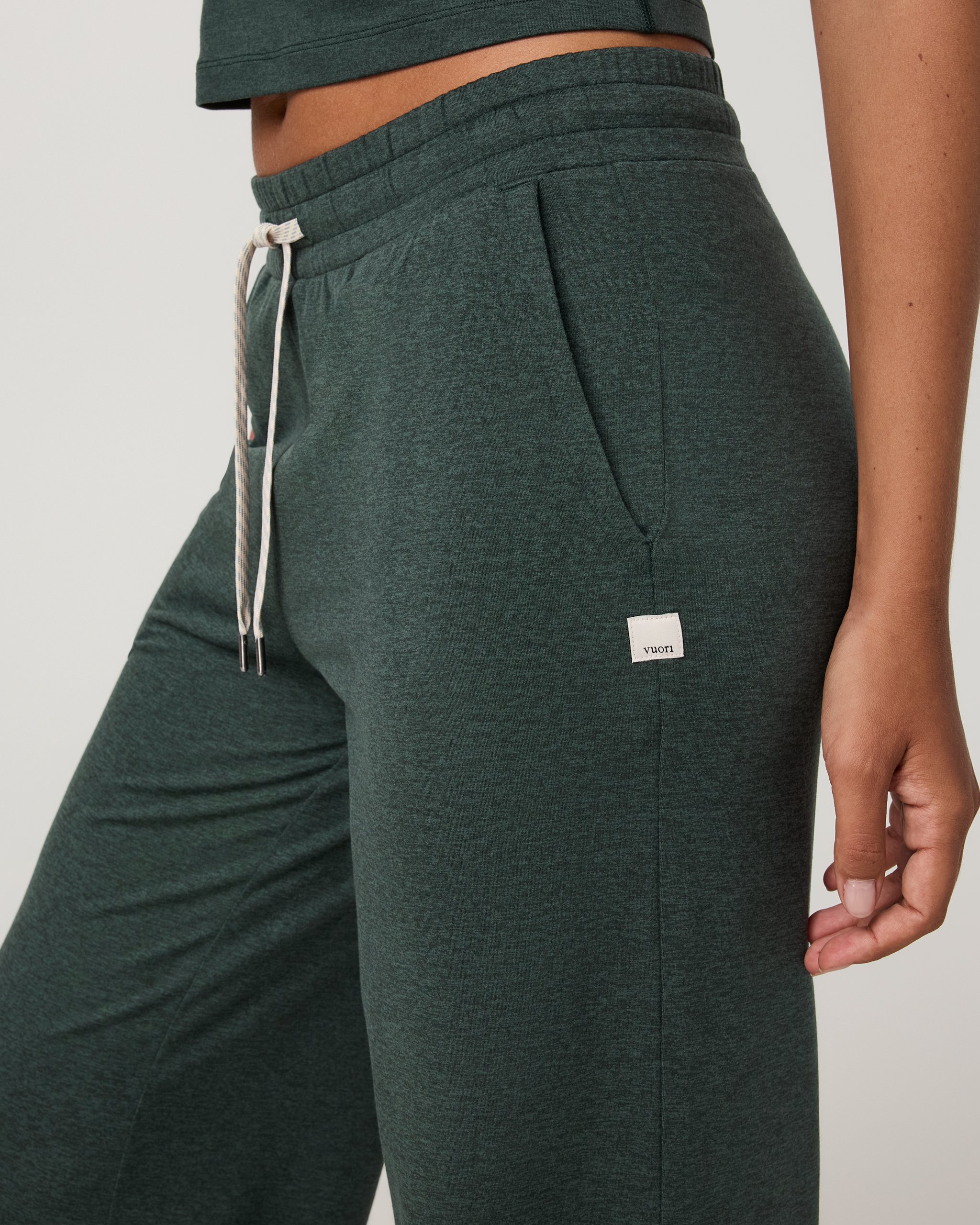Halo Essential Wideleg Pant - Short | Hemlock Heather - Image 4