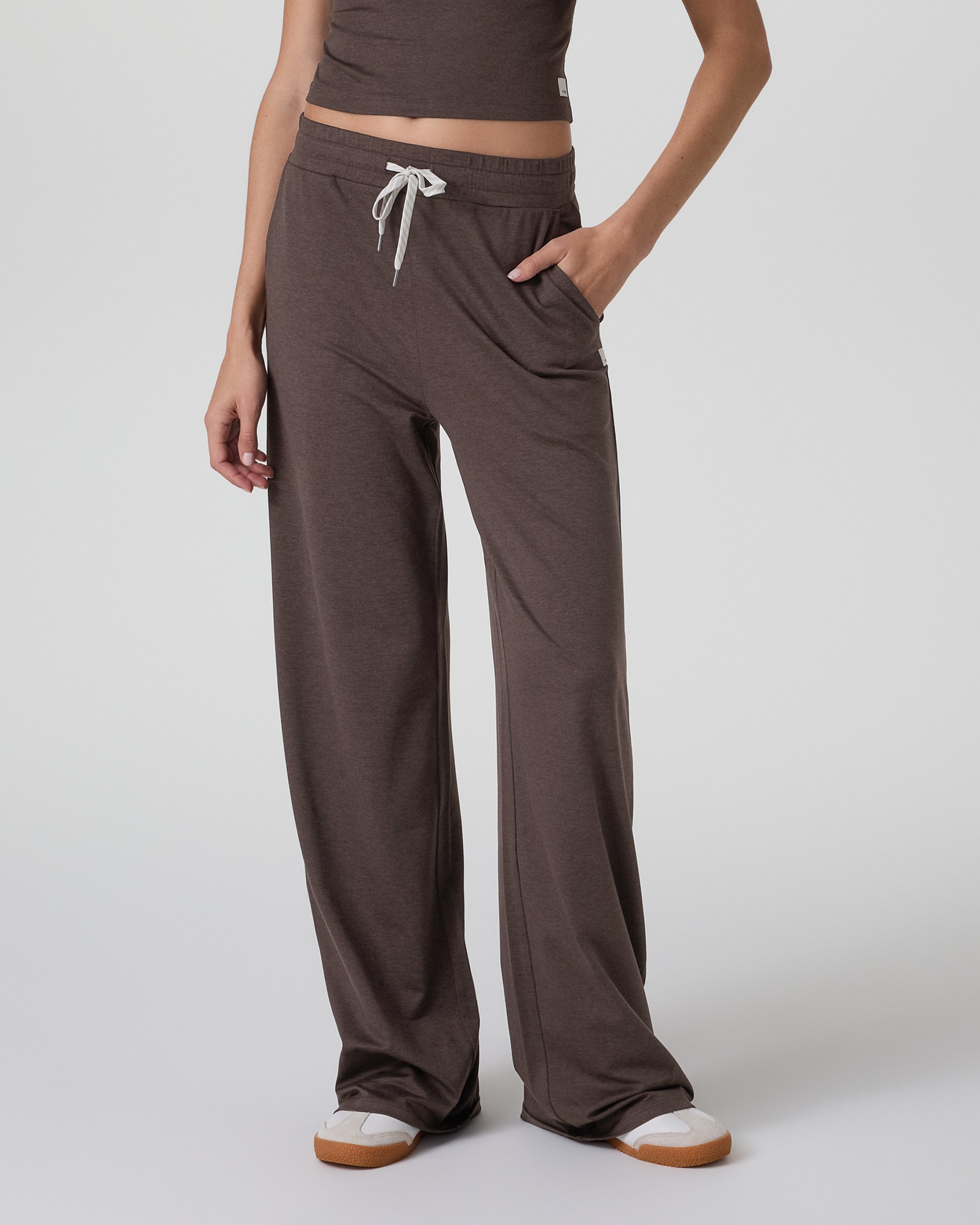 Halo Essential Wideleg Pant | Java Heather - Image 2