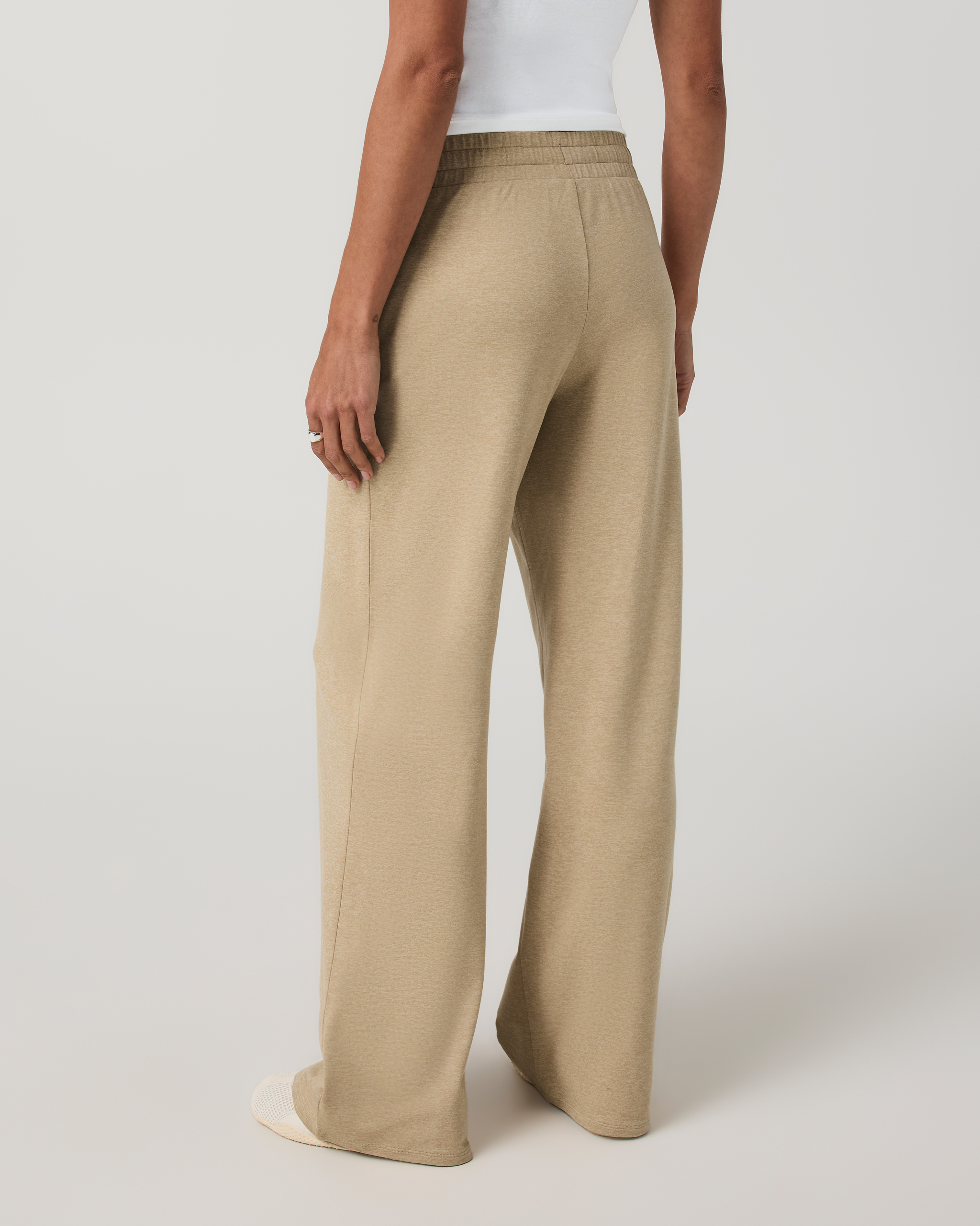 Halo Essential Wideleg Pant | Khaki Heather - Image 3