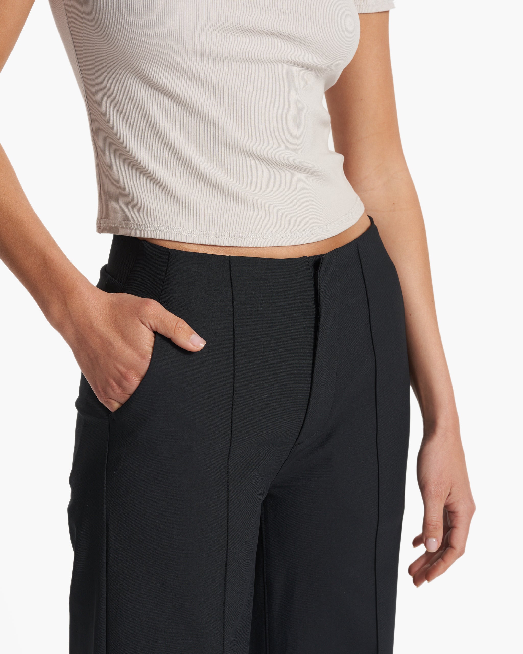 Womens Vuori Meta™ Wideleg Pant | Black - Image 3