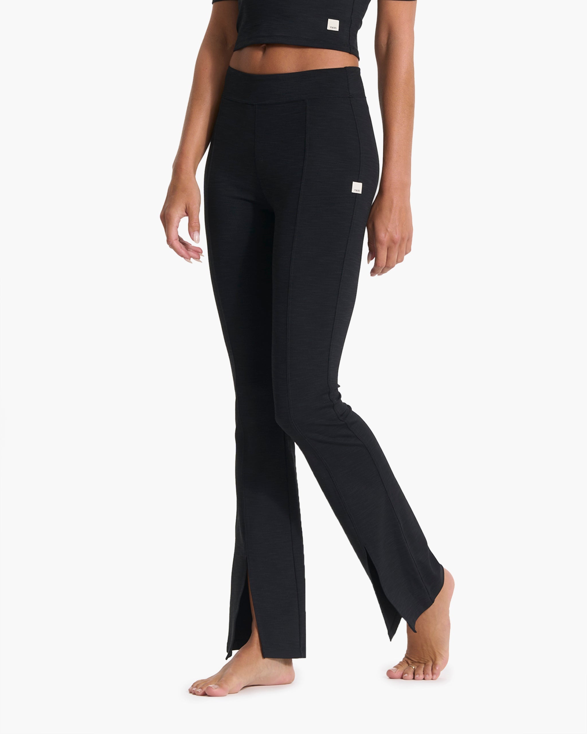 Lux Rib Split Bootcut | Black - Image 2