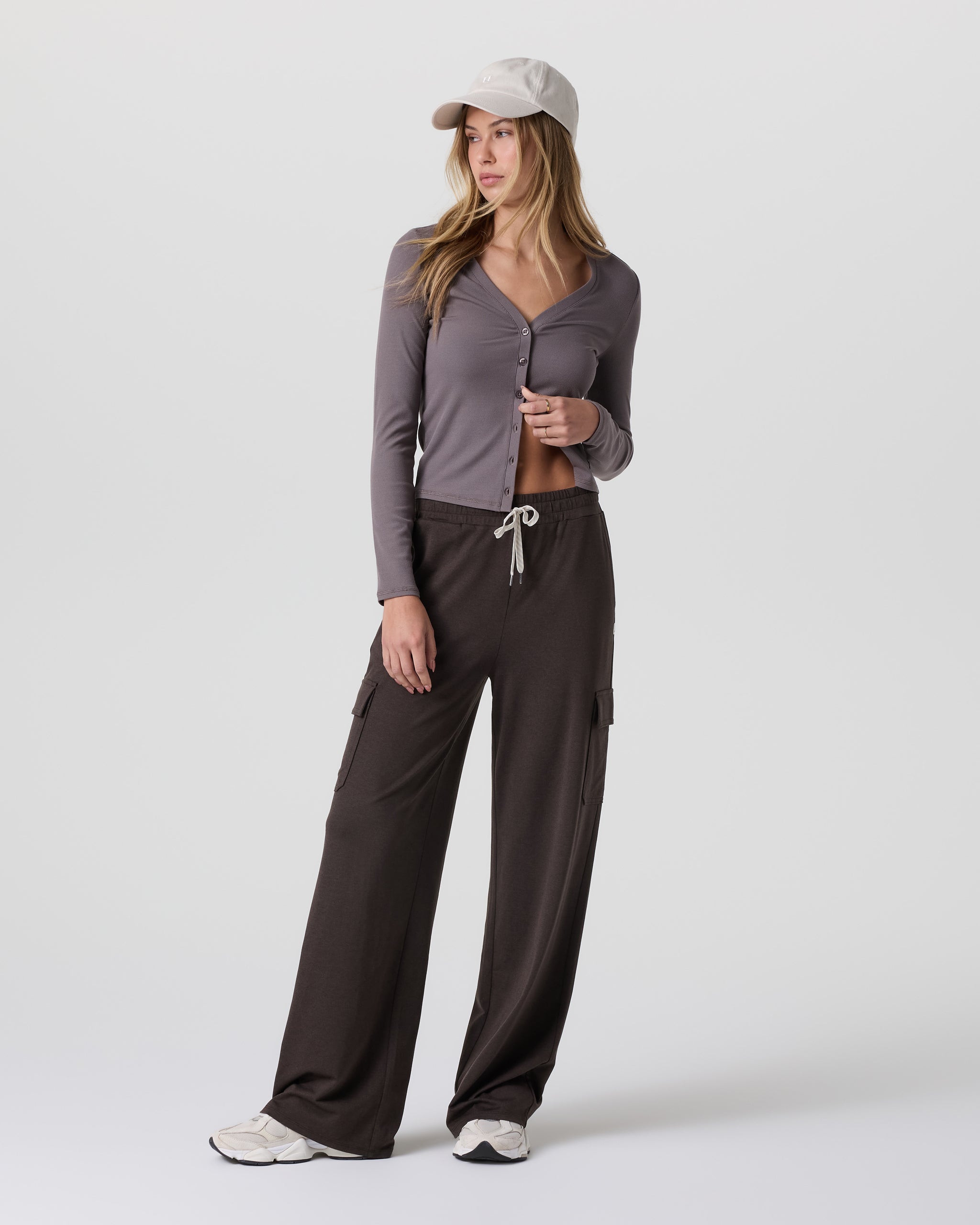 Halo Essential Cargo Wideleg | Dark Java Heather - Image 2