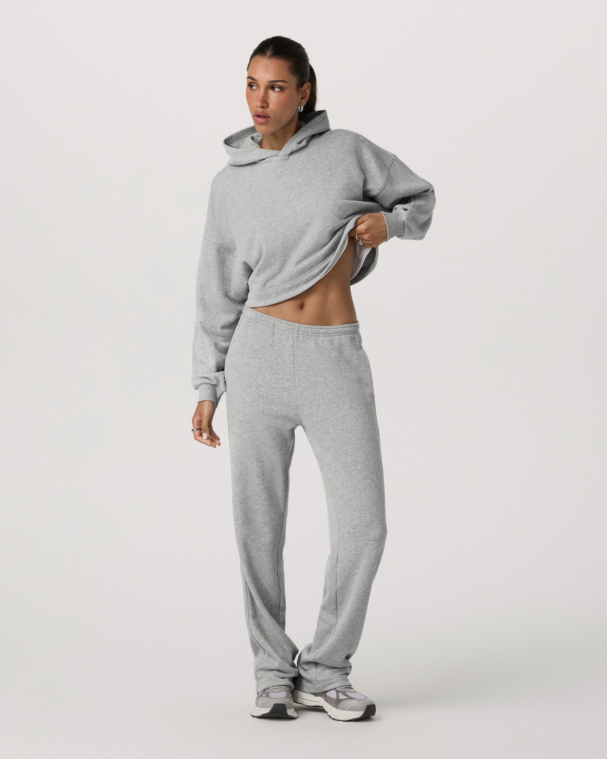 Sedona Straight Leg Sweatpant-Long | Light Heather Grey - Image 2