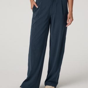 Villa Pinstripe Trouser Pant-Short | Navy Pinstripe
