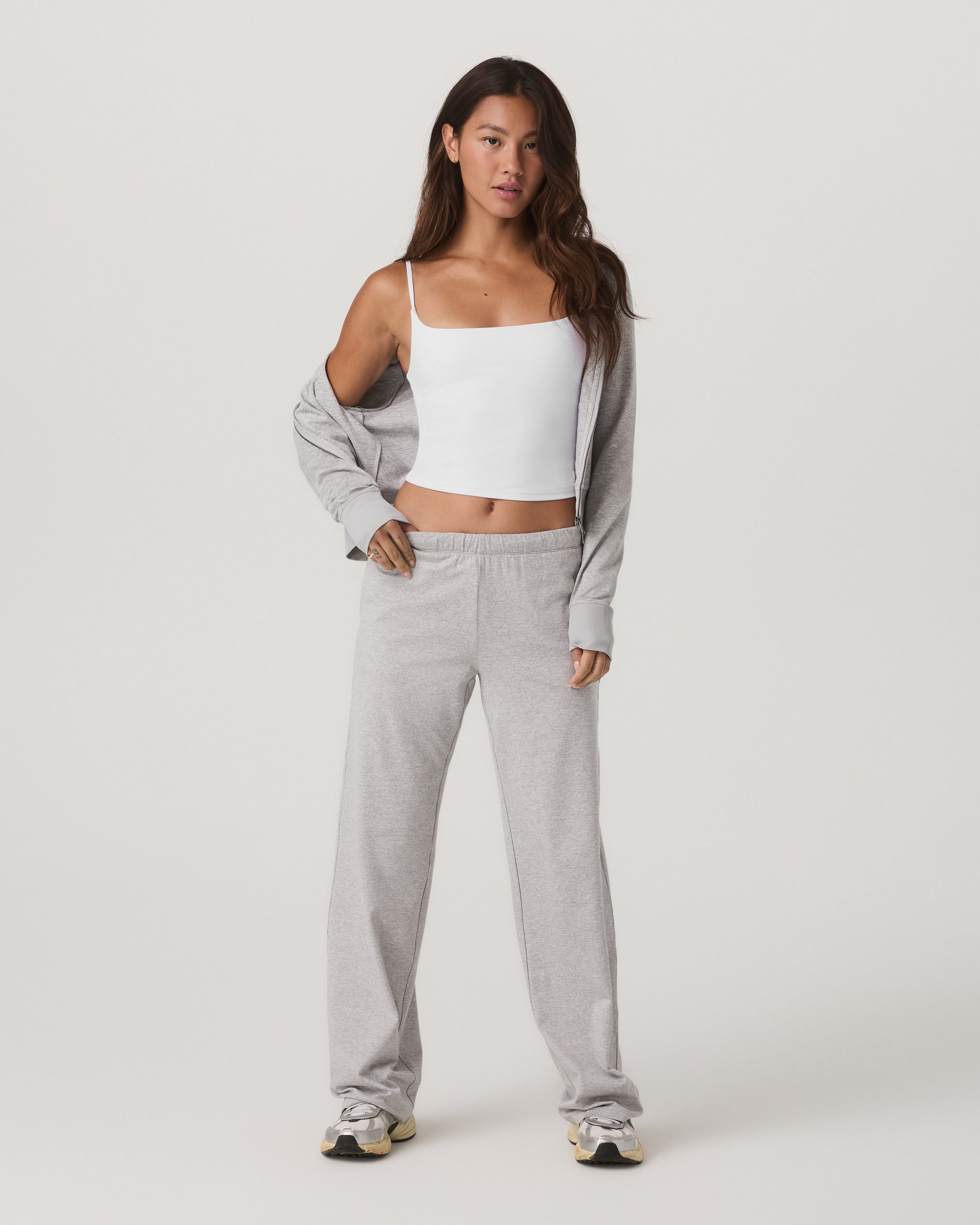 Halo Modern Straight Leg Pant-Short | Pale Grey Heather - Image 2