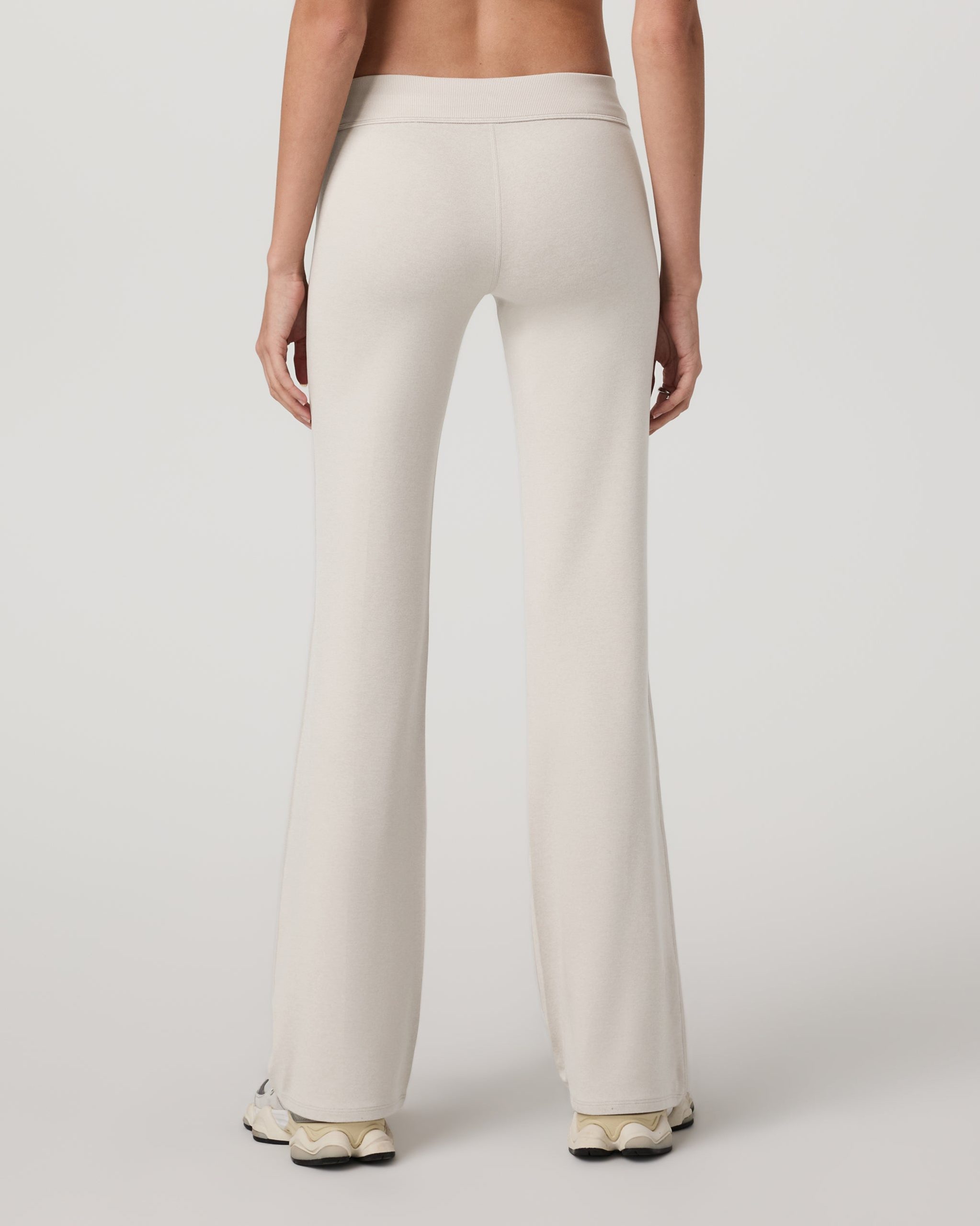 Halo Low Rise Slim Flare Pant | Ecru Heather - Image 3